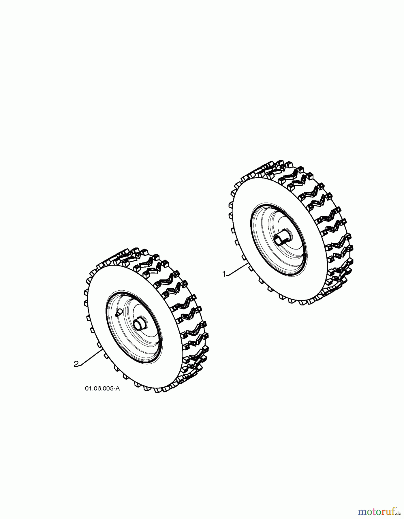 Jonsered Schneefräsen ST 2111 E - Jonsered Snow Thrower (2009-08) WHEELS TIRES #1