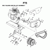 Jonsered RT5 (954003451) - Rear-Tine Tiller (1997-01) Ersatzteile BELT GUARD PULLEY