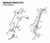 Jonsered FT5 - Front-Tine Tiller (1995-01) Ersatzteile HANDLE