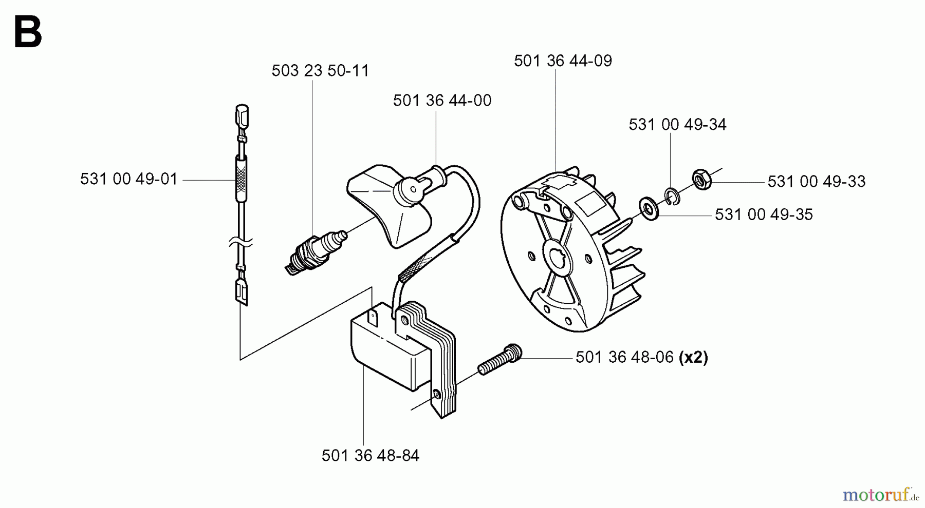 Jonsered Heckenscheren HT2122 - Jonsered Hedge Trimmer (2000-03) IGNITION SYSTEM