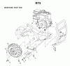 Jonsered RT5 - Rear-Tine Tiller (1998-04) Ersatzteile MAINFRAME RIGHT SIDE