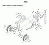 Jonsered RT5 - Rear-Tine Tiller (1998-04) Ersatzteile WHEEL DEPTH STAKE ASSEMBLY