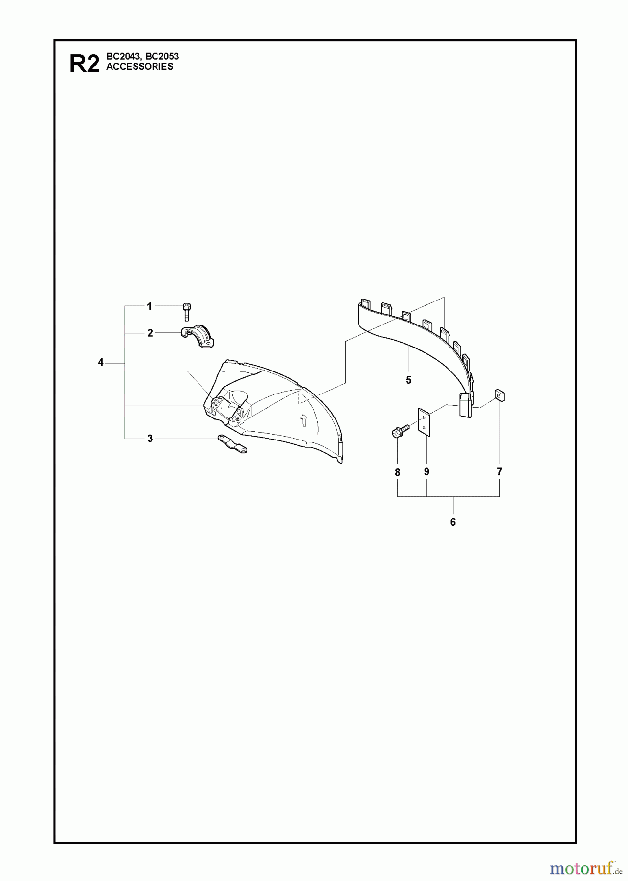 Jonsered Motorsensen, Trimmer BC2043 - Jonsered Brushcutter (2010-01) ACCESSORIES #1