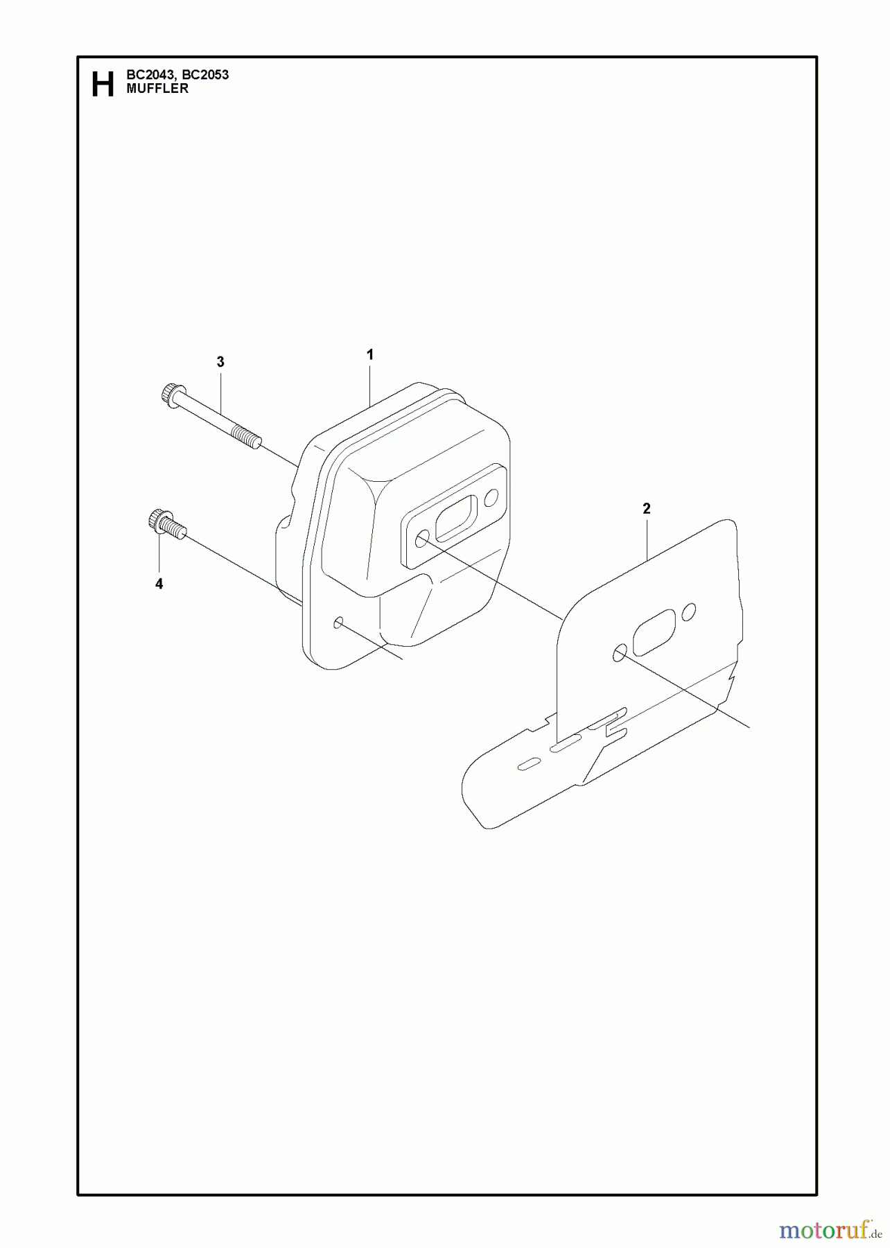  Jonsered Motorsensen, Trimmer BC2043 - Jonsered Brushcutter (2010-01) MUFFLER