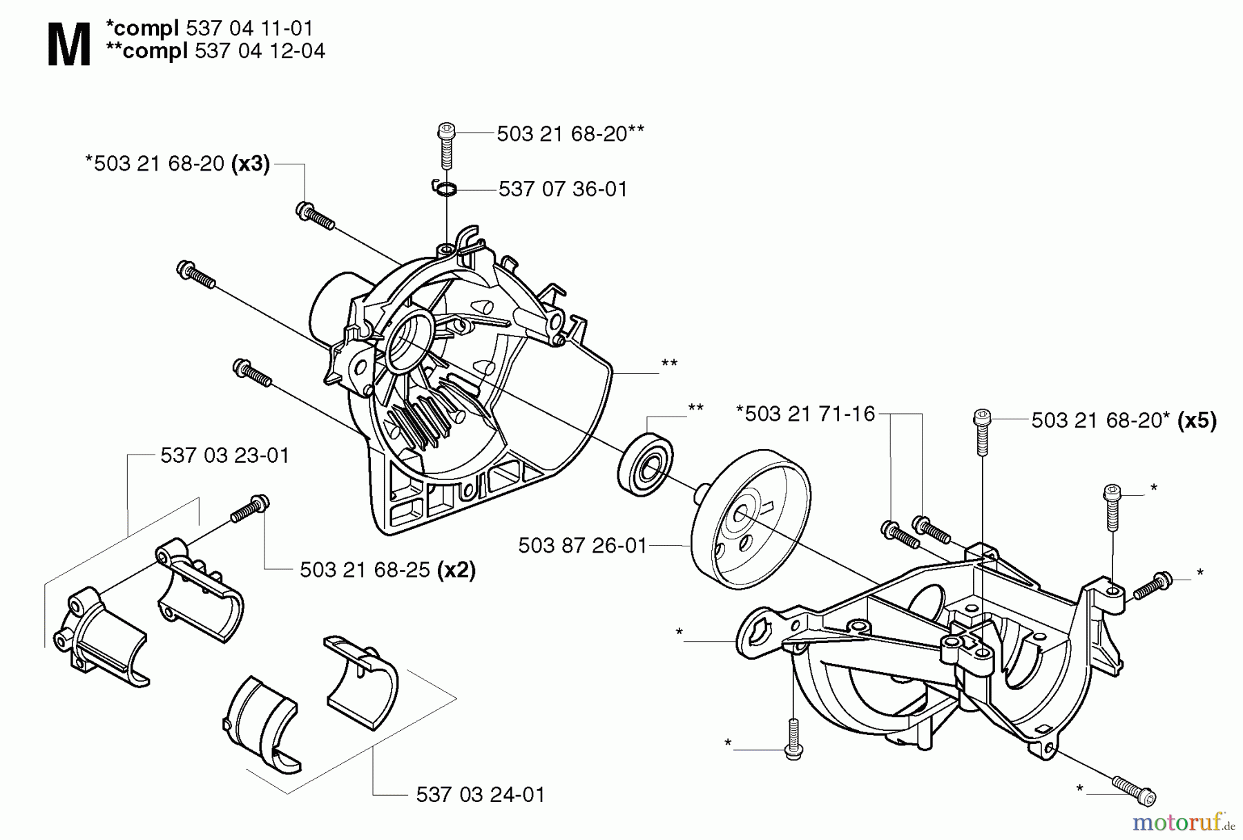 Jonsered Motorsensen, Trimmer GC2125 - Jonsered String/Brush Trimmer (2003-03) CRANKCASE