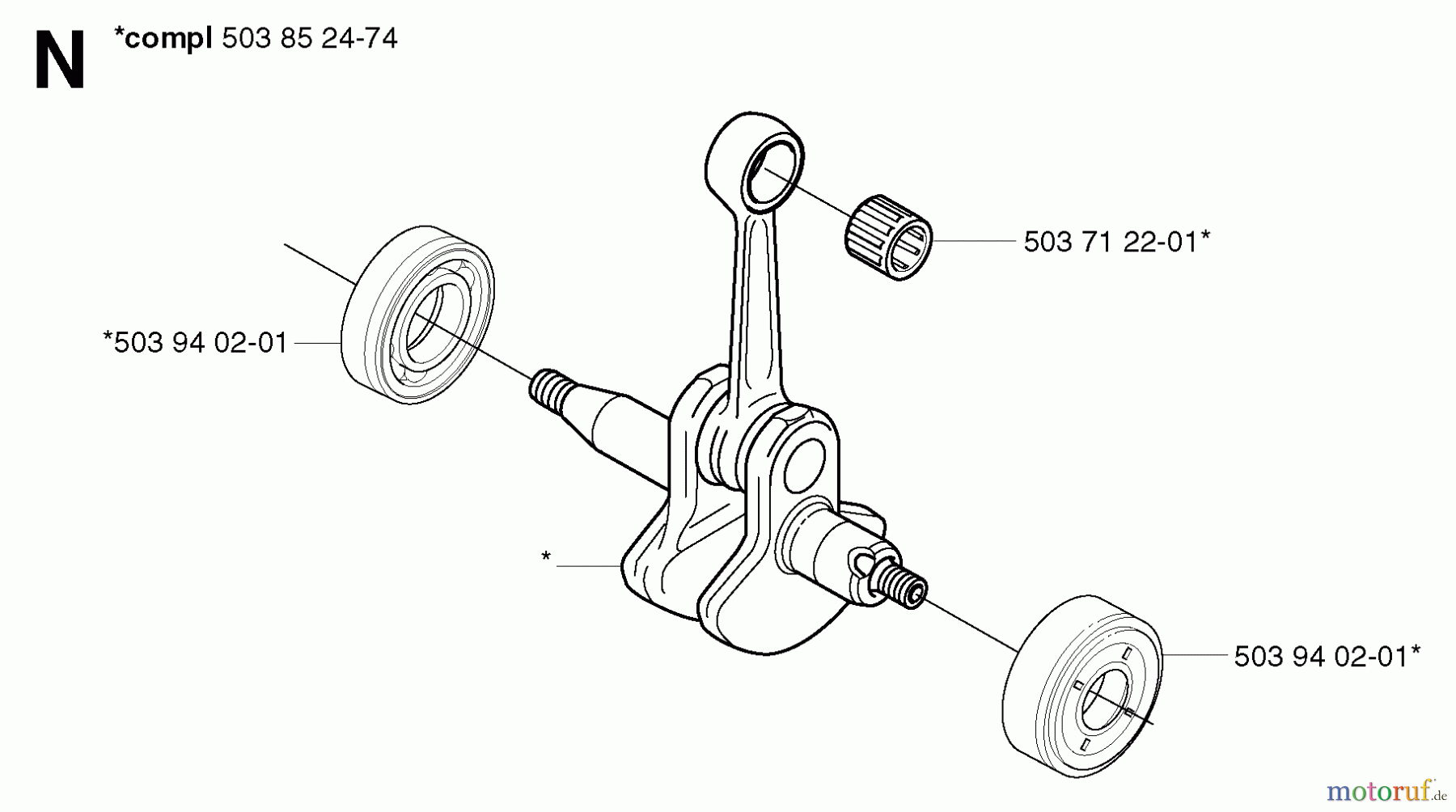 Jonsered Motorsensen, Trimmer GC2125 - Jonsered String/Brush Trimmer (2003-03) CRANKSHAFT