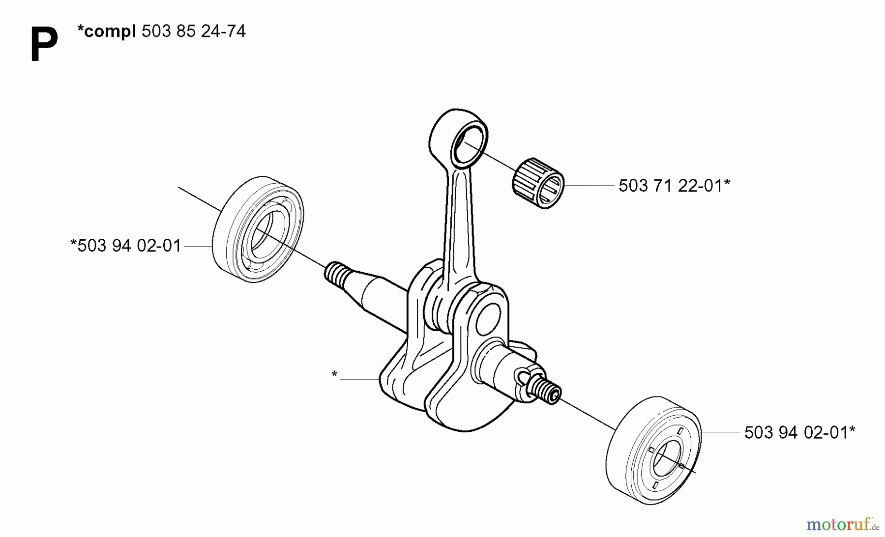 Jonsered Motorsensen, Trimmer BC2125 - Jonsered Brushcutter (2004-01) CRANKSHAFT