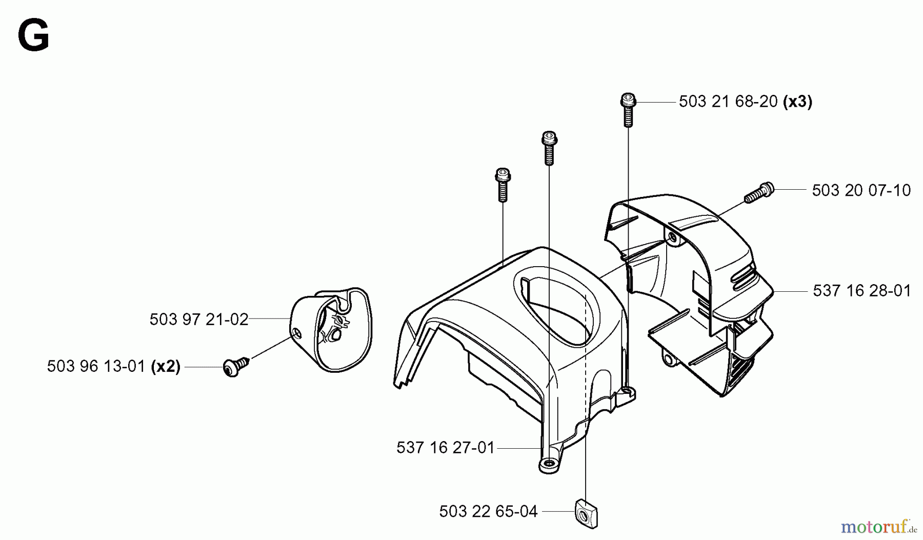 Jonsered Motorsensen, Trimmer BC2125 - Jonsered Brushcutter (2004-01) CYLINDER COVER