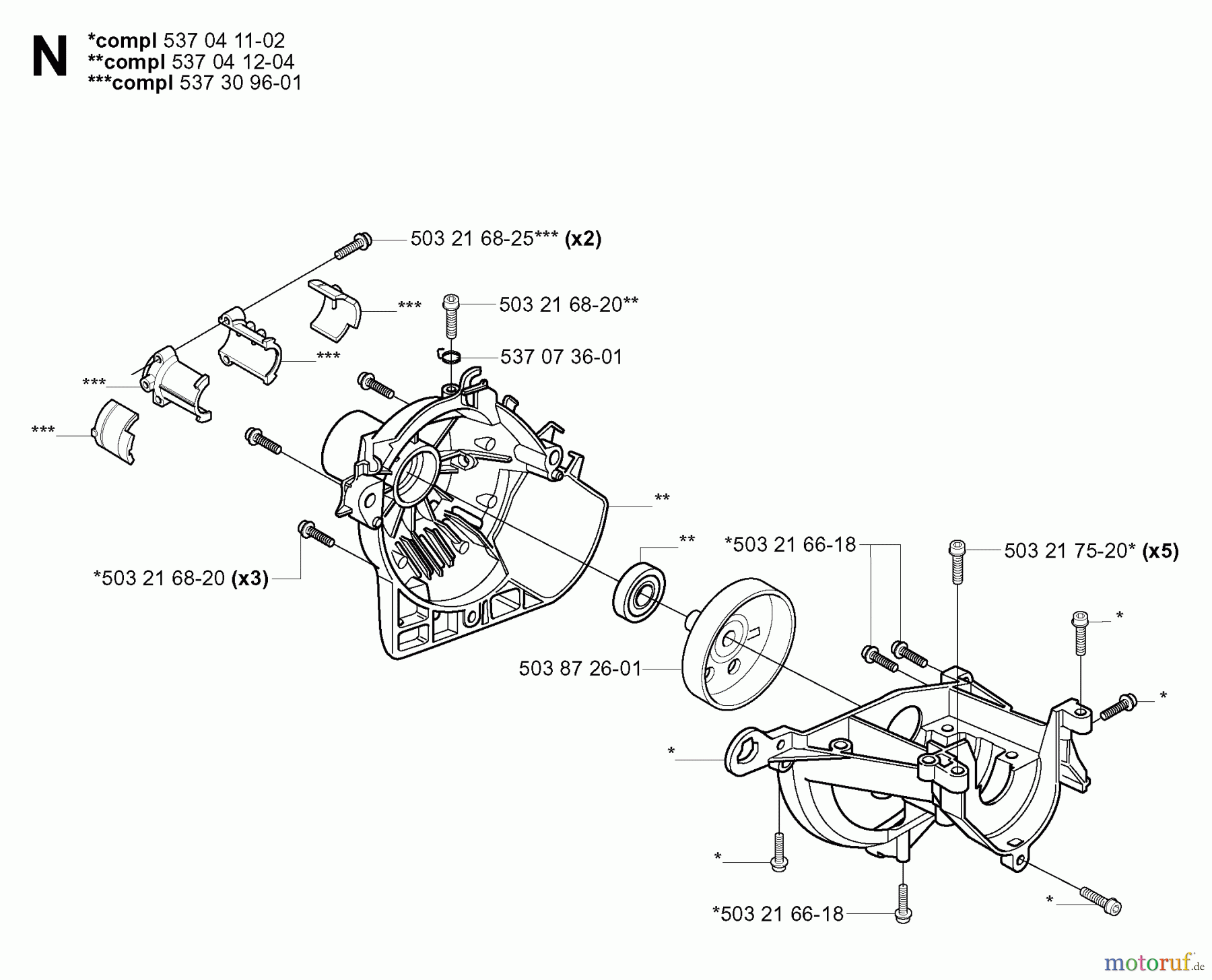 Jonsered Motorsensen, Trimmer BC2125 - Jonsered Brushcutter (2005-01) CRANKCASE