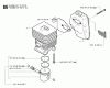 Jonsered GC2125C - String/Brush Trimmer (2008-09) Ersatzteile CYLINDER PISTON MUFFLER