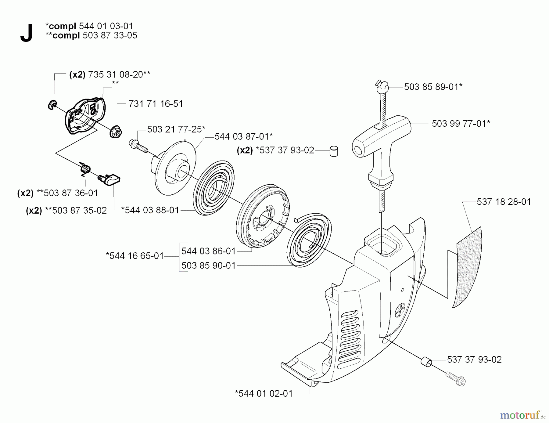 Jonsered Motorsensen, Trimmer GT2125 - Jonsered String/Brush Trimmer (2008-09) STARTER