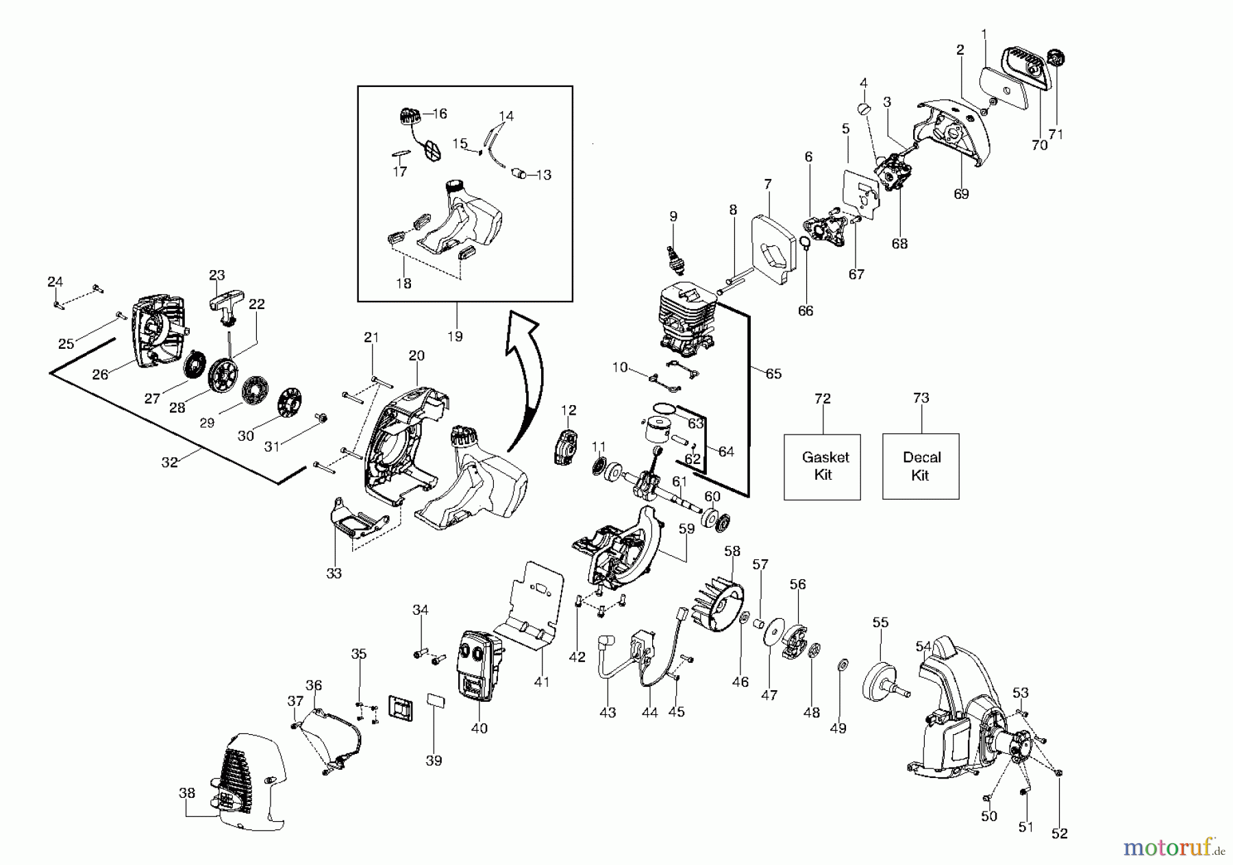 Jonsered Motorsensen, Trimmer BC2128 (952711959) - Jonsered Brushcutter (2010-08) (Canada) ENGINE