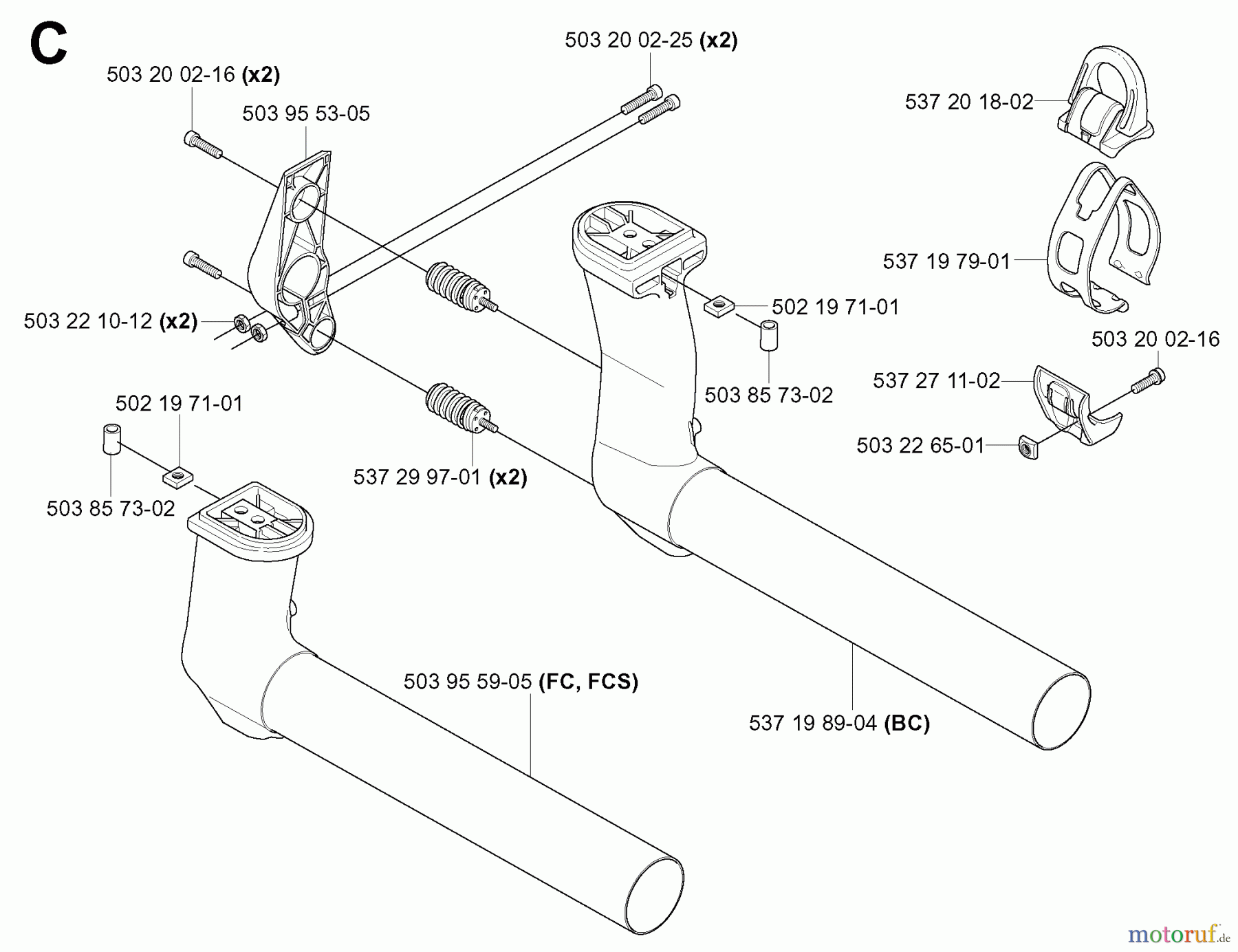 Jonsered Motorsensen, Trimmer BC2145 - Jonsered Brushcutter (2004-08) TOWER