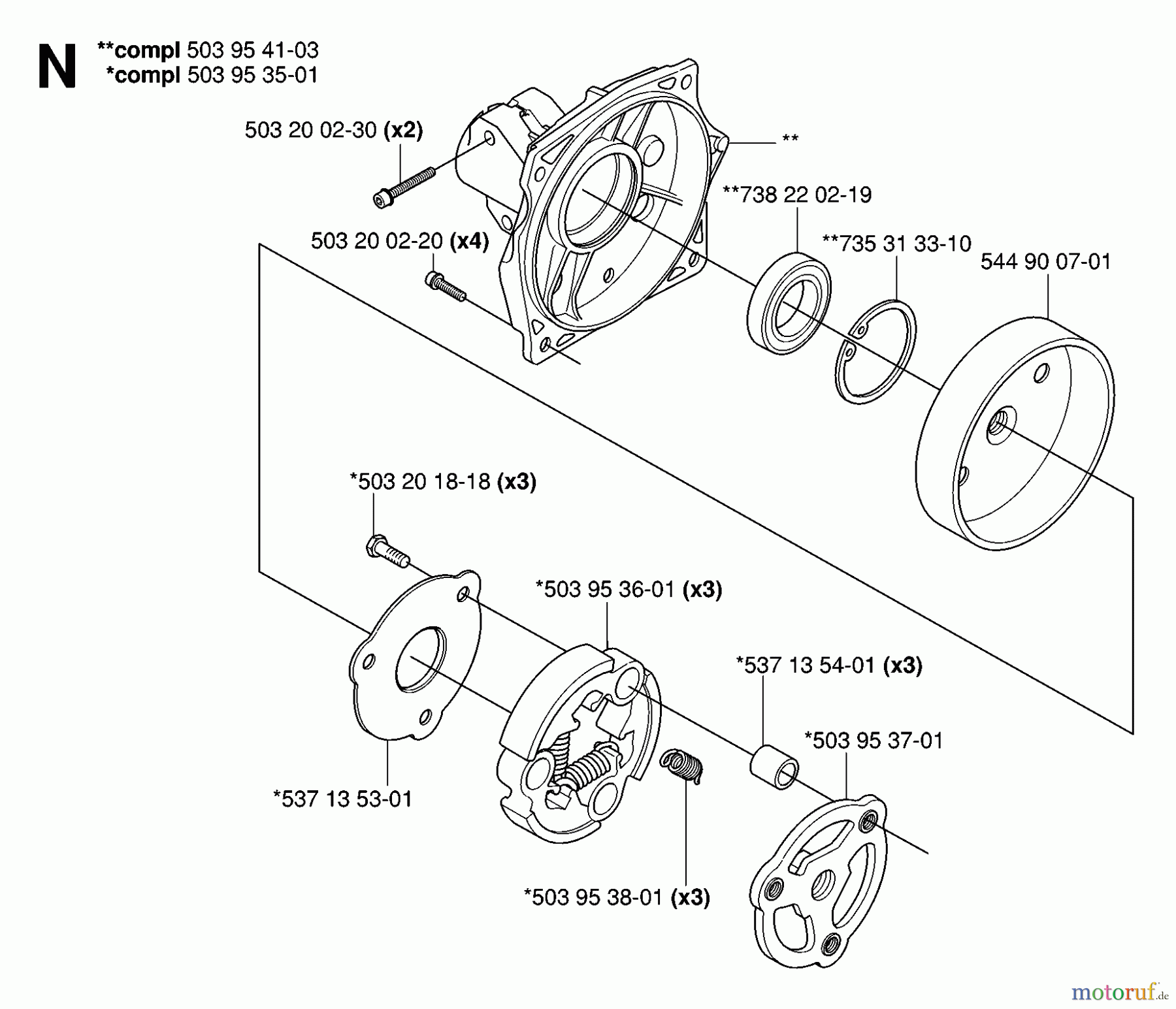 Jonsered Motorsensen, Trimmer BC2145 - Jonsered Brushcutter (2006-01) CLUTCH