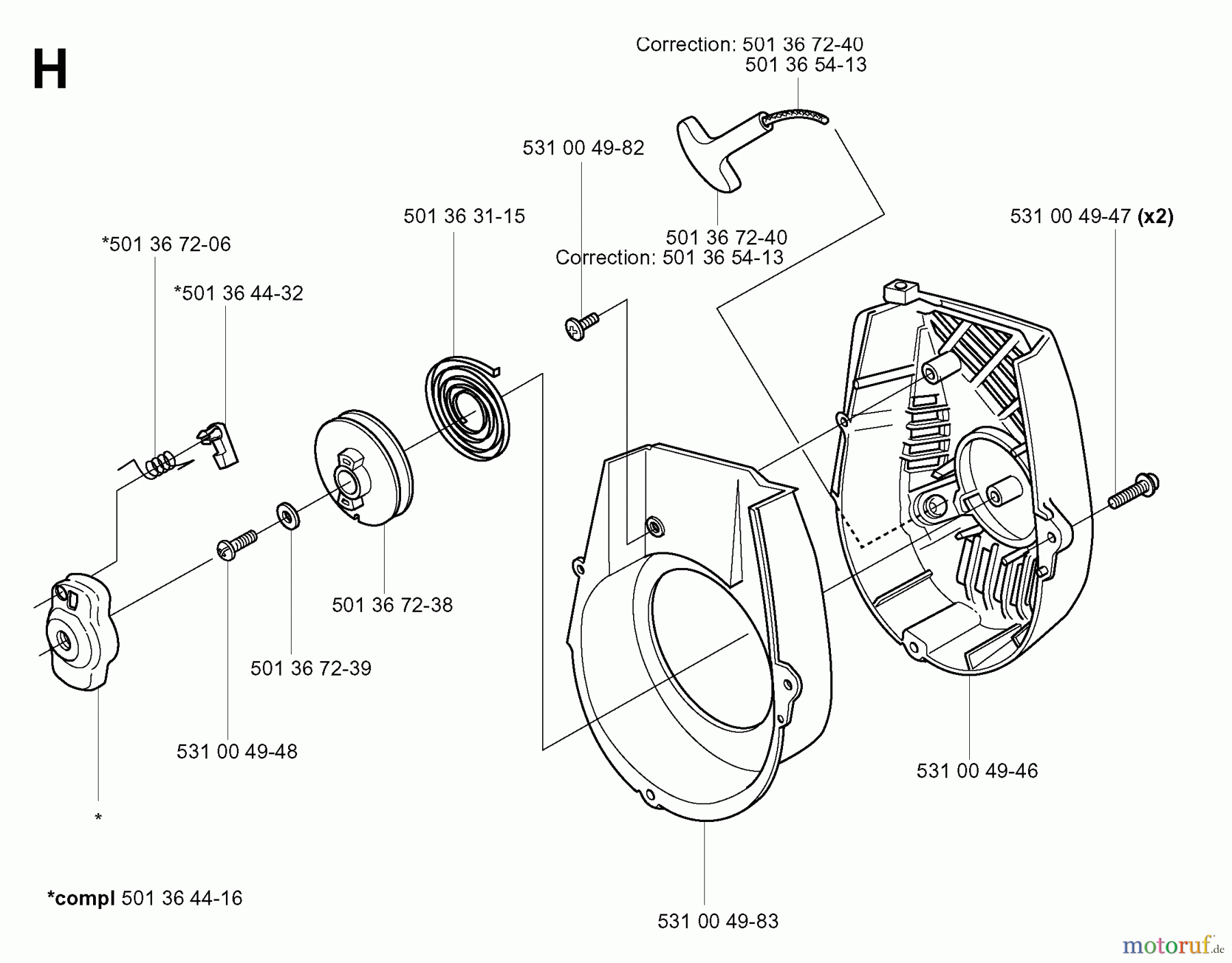 Jonsered Heckenscheren HT2122 - Jonsered Hedge Trimmer (2000-03) STARTER