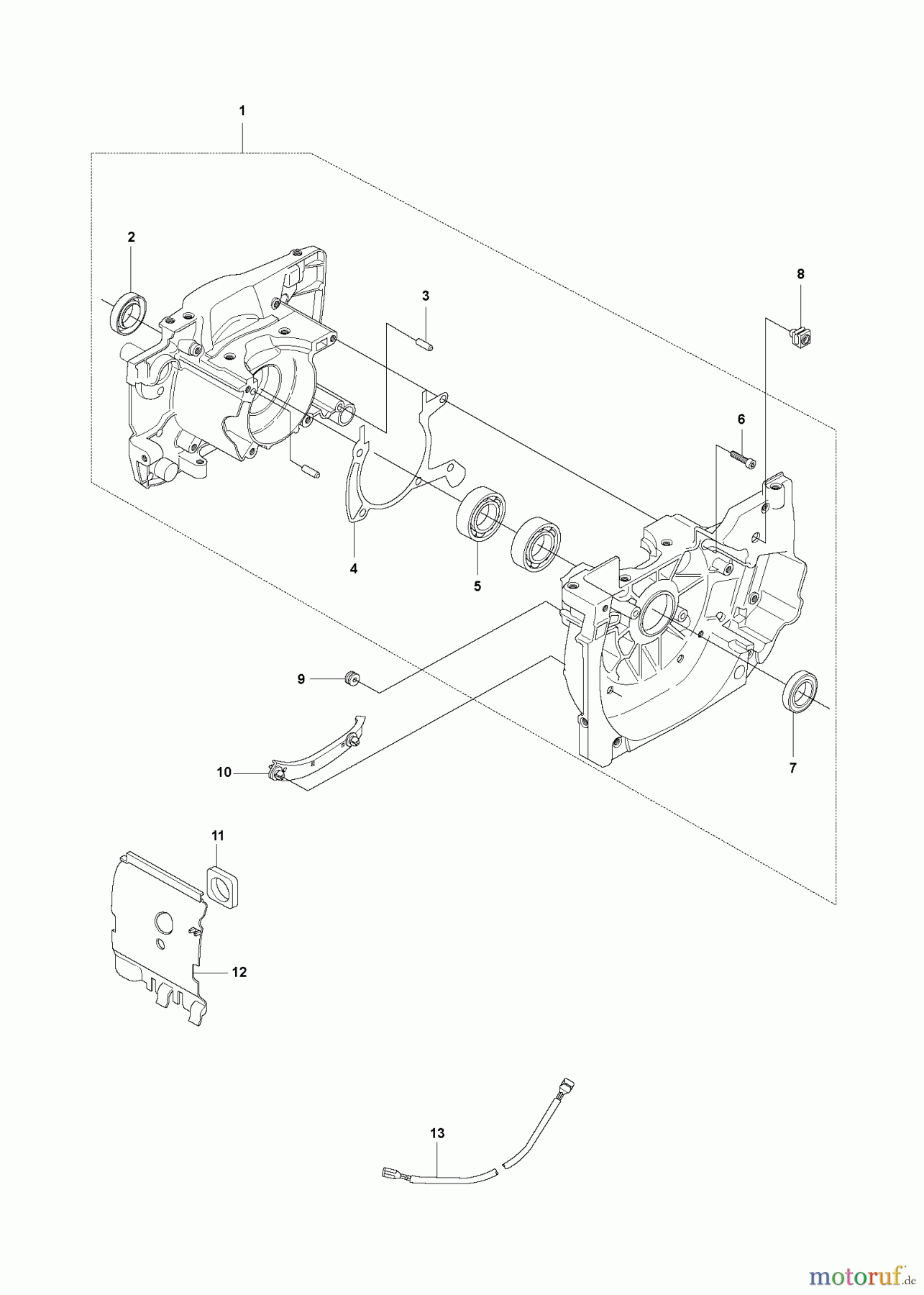 Jonsered Motorsensen, Trimmer FC2145S - Jonsered String/Brush Trimmer (2008-05) CRANKCASE