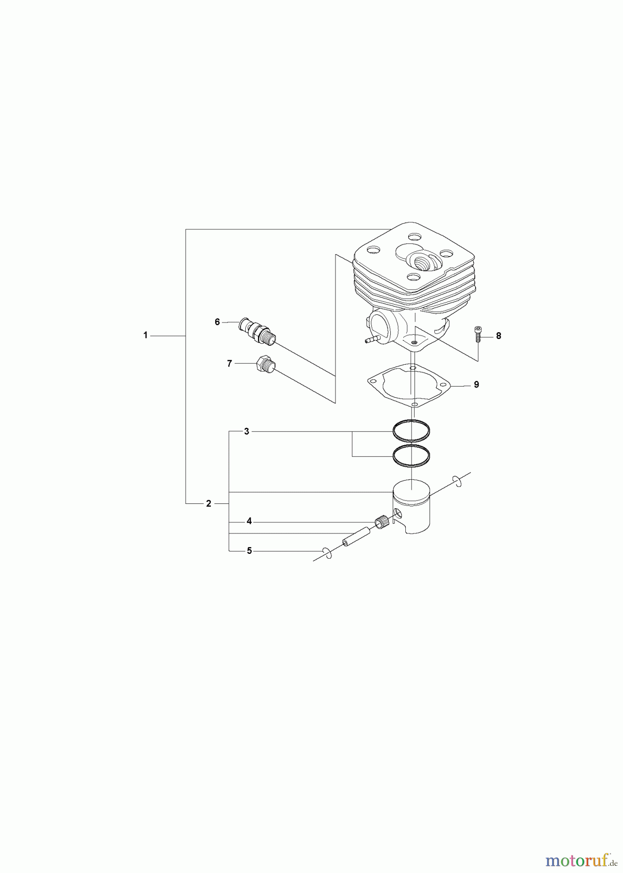 Jonsered Motorsensen, Trimmer FC2145W - Jonsered String/Brush Trimmer (2008-05) CYLINDER PISTON