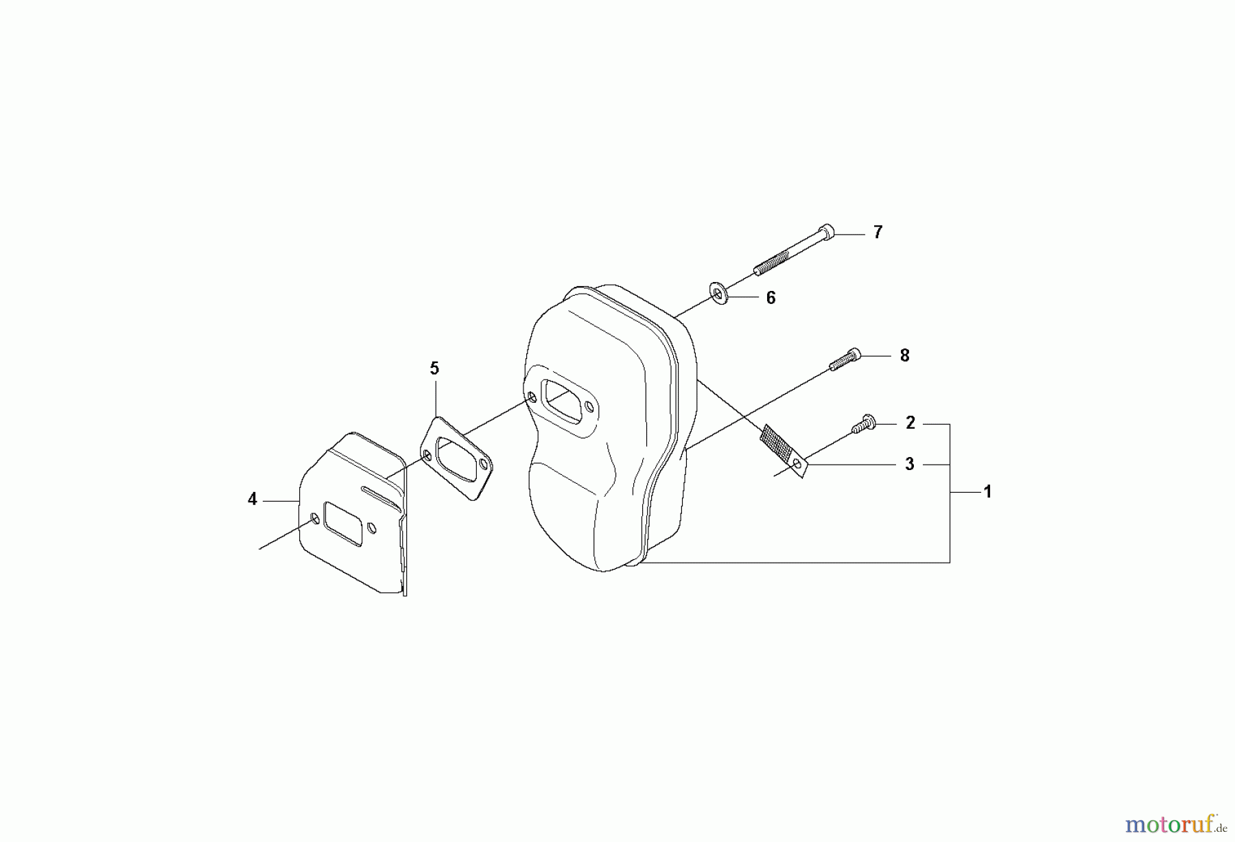 Jonsered Motorsensen, Trimmer FC2145W - Jonsered String/Brush Trimmer (2008-05) MUFFLER