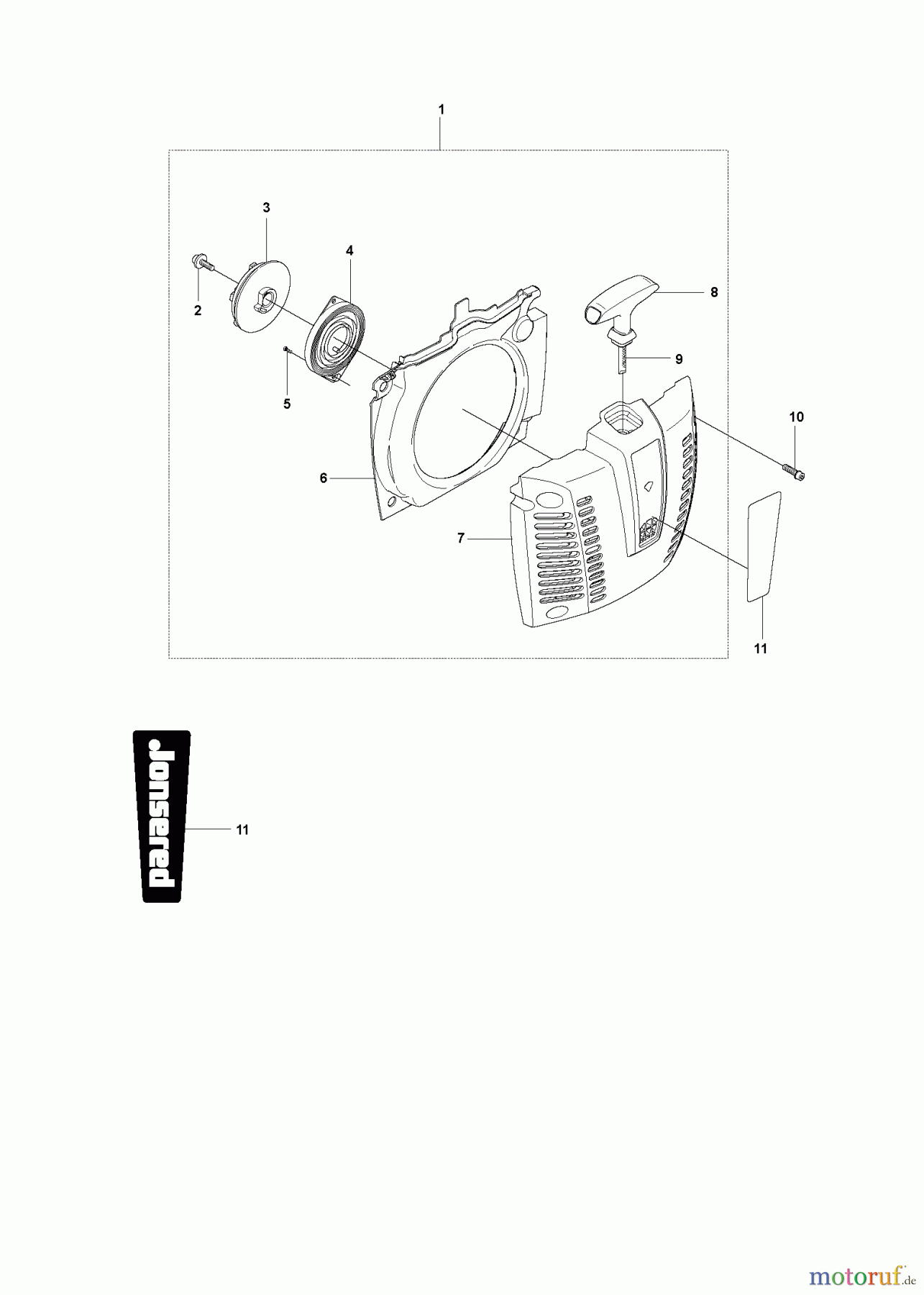 Jonsered Motorsensen, Trimmer FC2145 - Jonsered String/Brush Trimmer (2008-05) STARTER