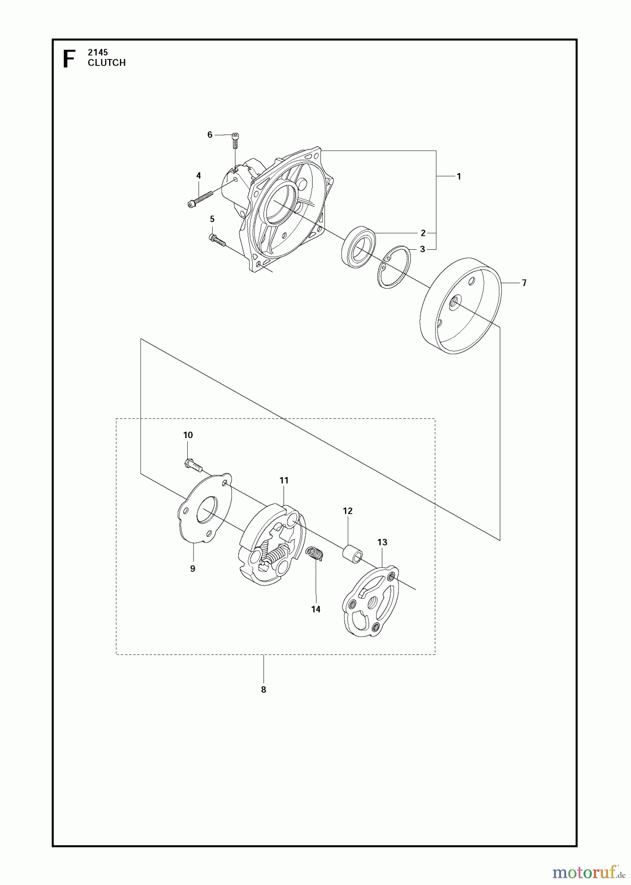 Jonsered Motorsensen, Trimmer FC2145S - Jonsered String/Brush Trimmer (2011-02) CLUTCH