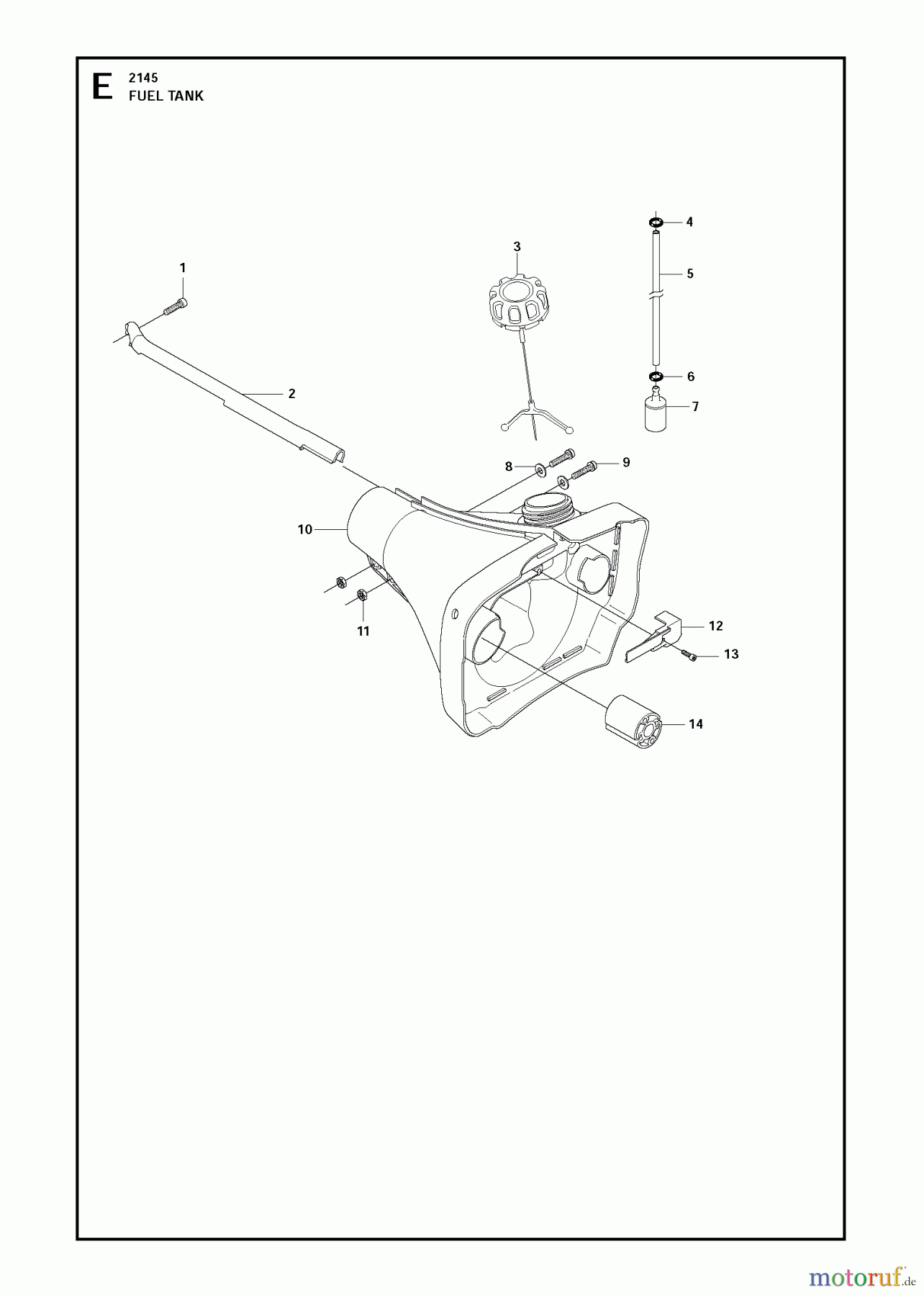 Jonsered Motorsensen, Trimmer FC2145S - Jonsered String/Brush Trimmer (2011-02) FUEL TANK