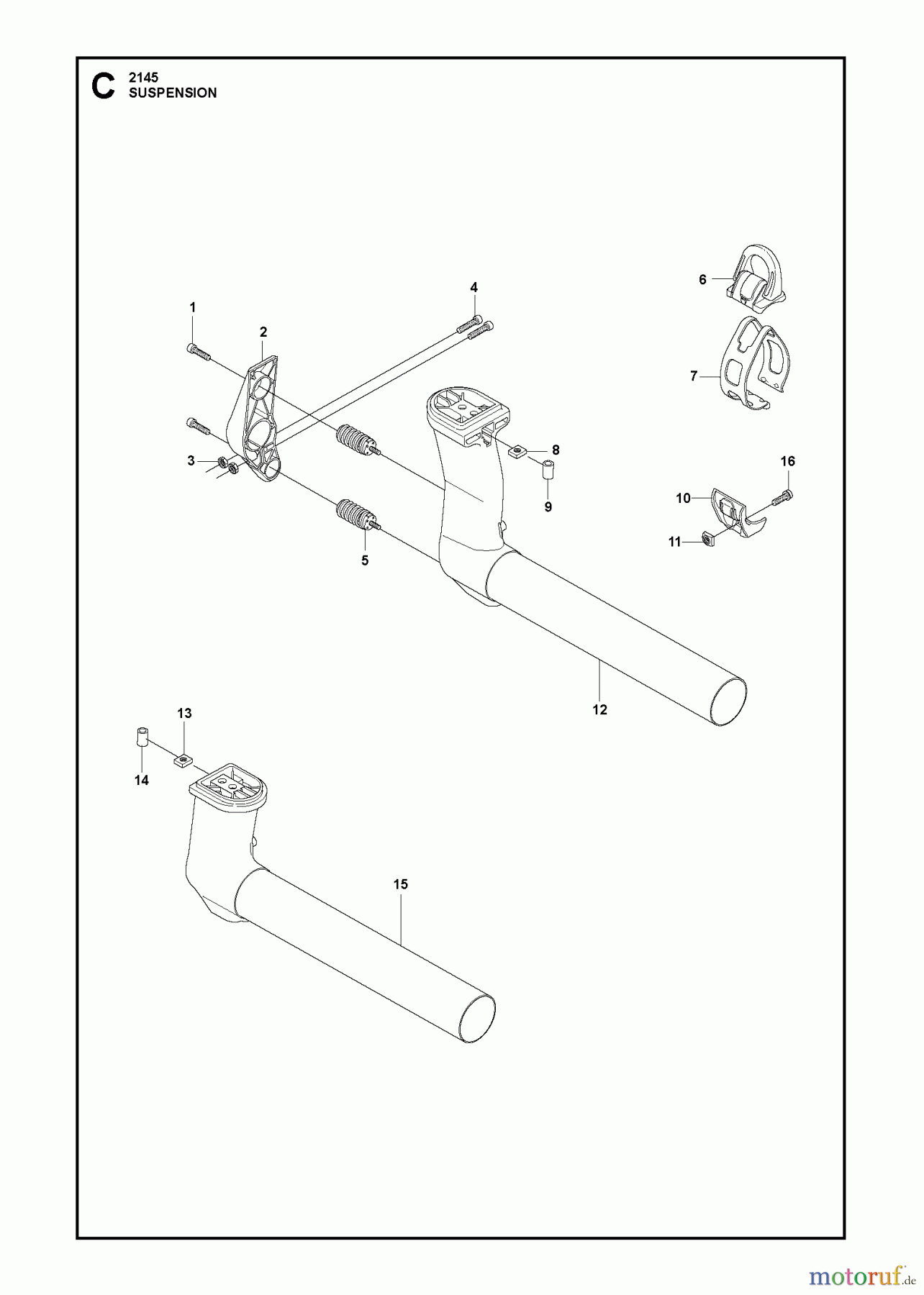 Jonsered Motorsensen, Trimmer CC2145 - Jonsered String/Brush Trimmer (2011-02) SUSPENSION