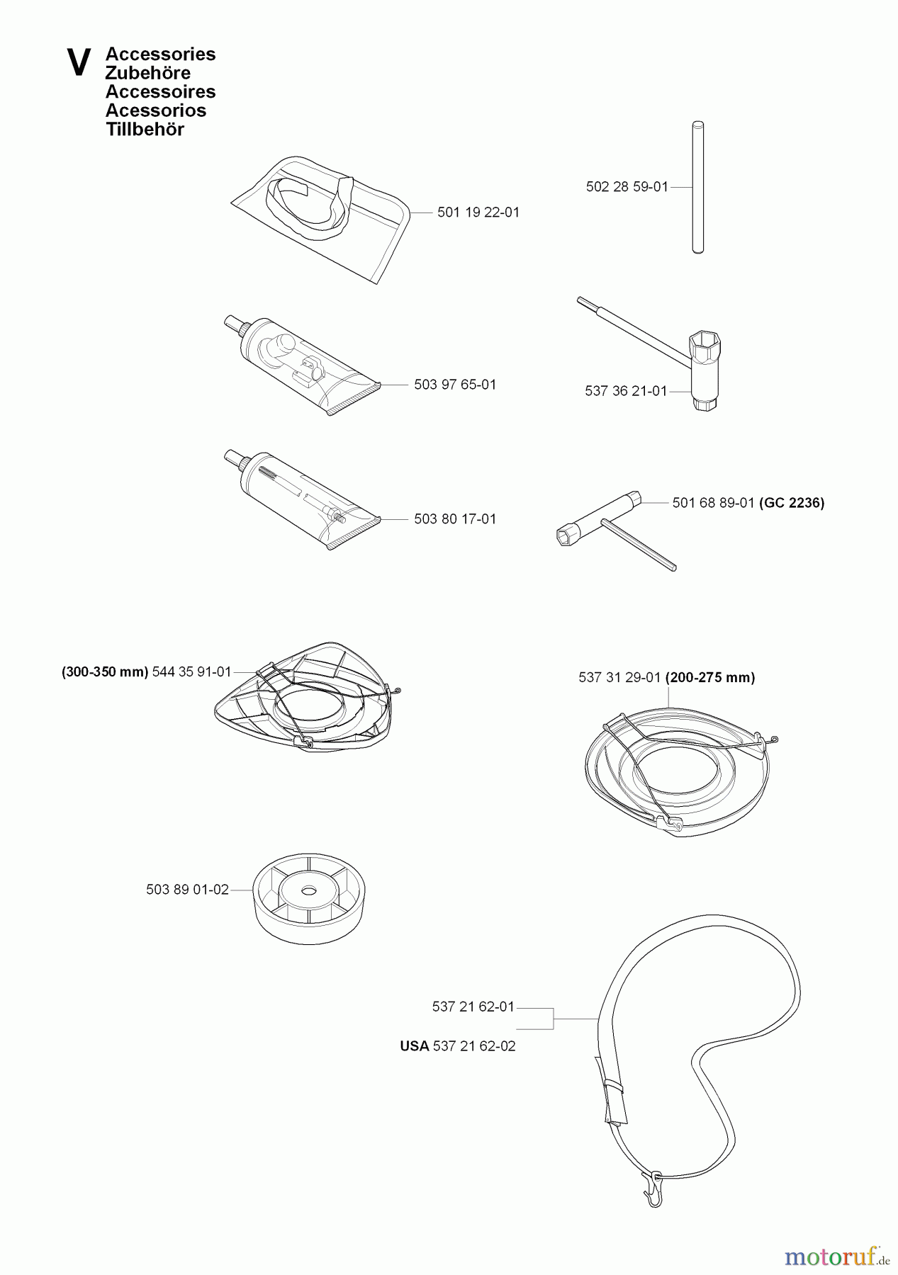 Jonsered Motorsensen, Trimmer CC2236 - Jonsered String/Brush Trimmer (2008-09) ACCESSORIES