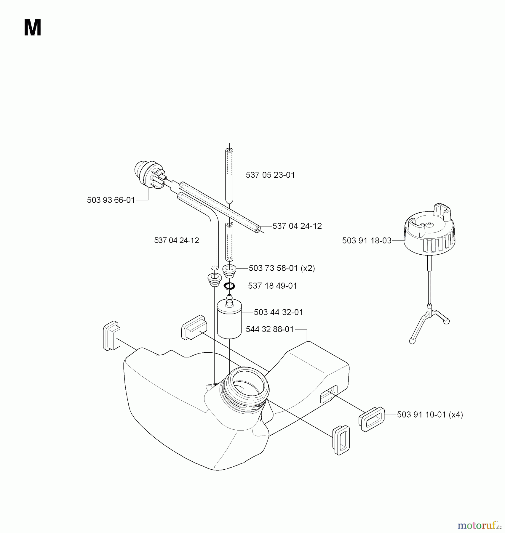 Jonsered Motorsensen, Trimmer BC2236 - Jonsered Brushcutter (2008-09) FUEL TANK
