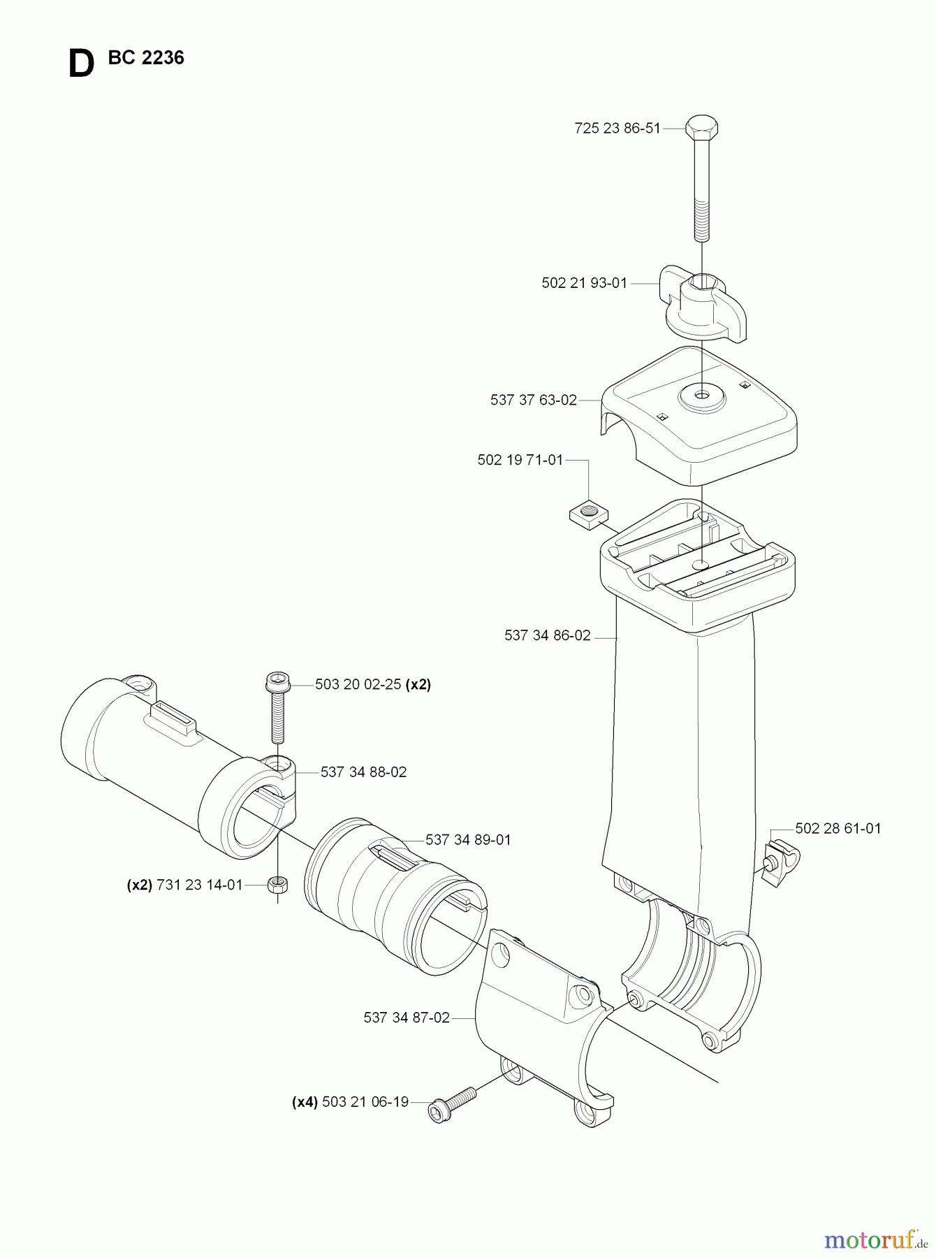 Jonsered Motorsensen, Trimmer BC2236 - Jonsered Brushcutter (2008-09) TOWER