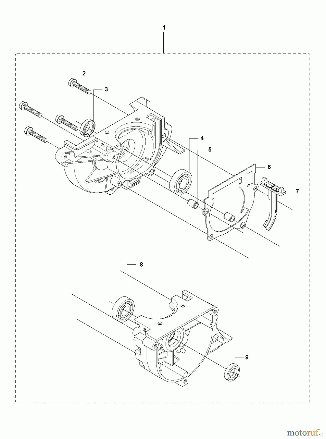 Jonsered Motorsensen, Trimmer GC2236 - Jonsered String/Brush Trimmer (2010-11) CRANKCASE