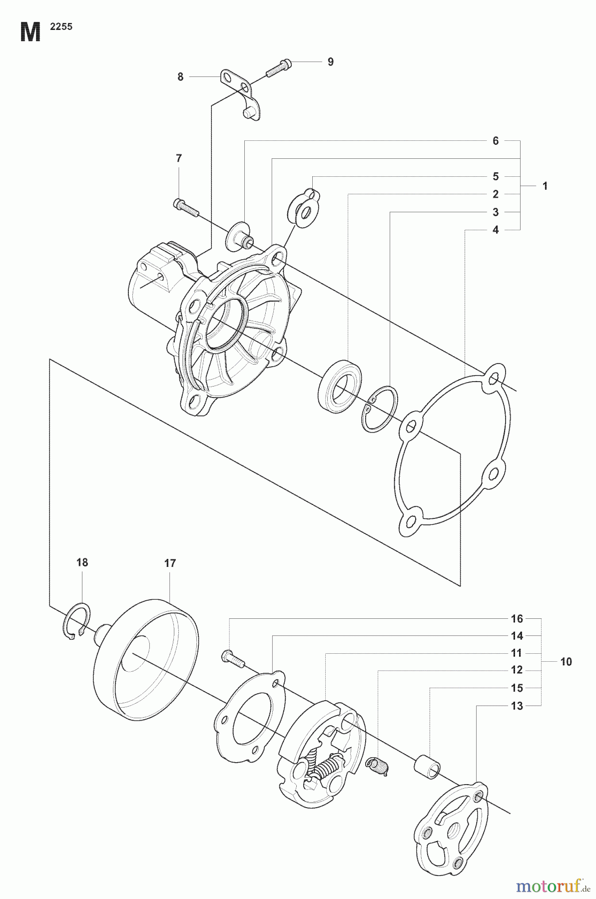 Jonsered Motorsensen, Trimmer FC2255W - Jonsered String/Brush Trimmer (2007-08) CLUTCH