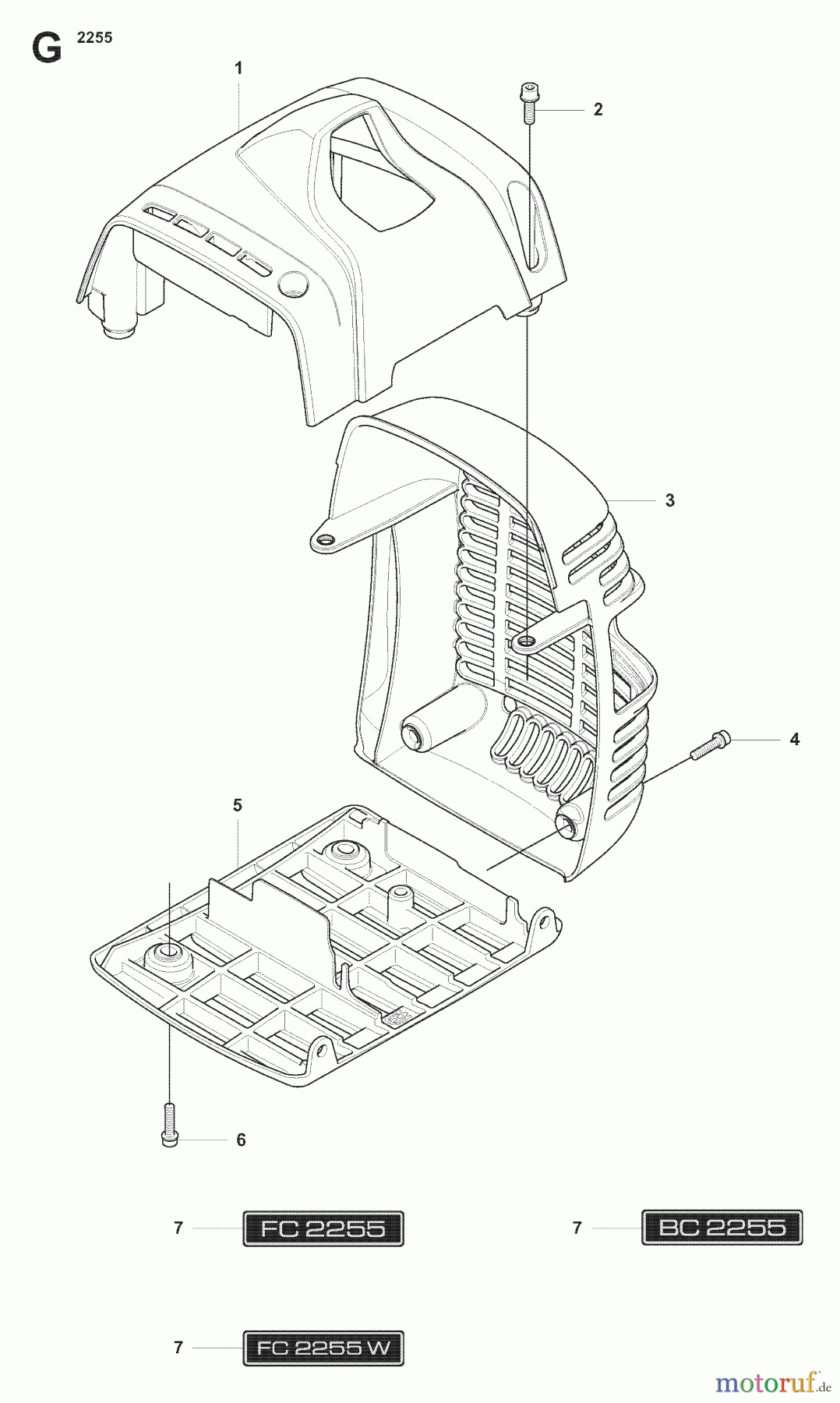Jonsered Motorsensen, Trimmer FC2255W - Jonsered String/Brush Trimmer (2007-08) COVER