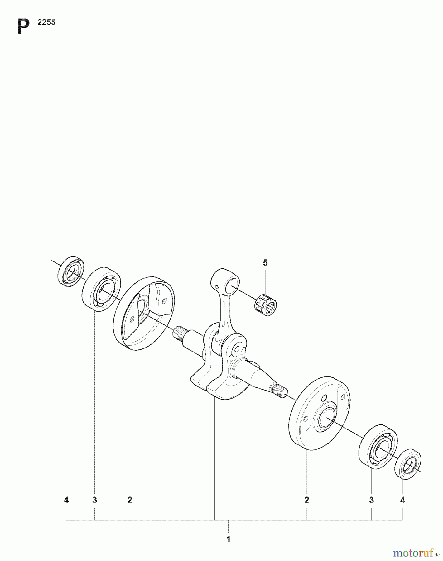 Jonsered Motorsensen, Trimmer FC2255W - Jonsered String/Brush Trimmer (2007-08) CRANKSHAFT