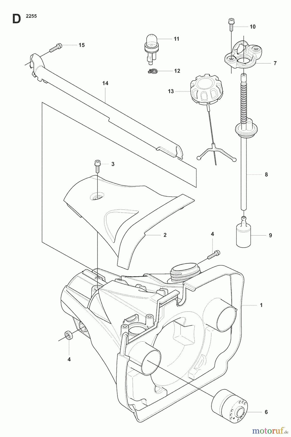 Jonsered Motorsensen, Trimmer FC2255W - Jonsered String/Brush Trimmer (2007-08) FUEL TANK