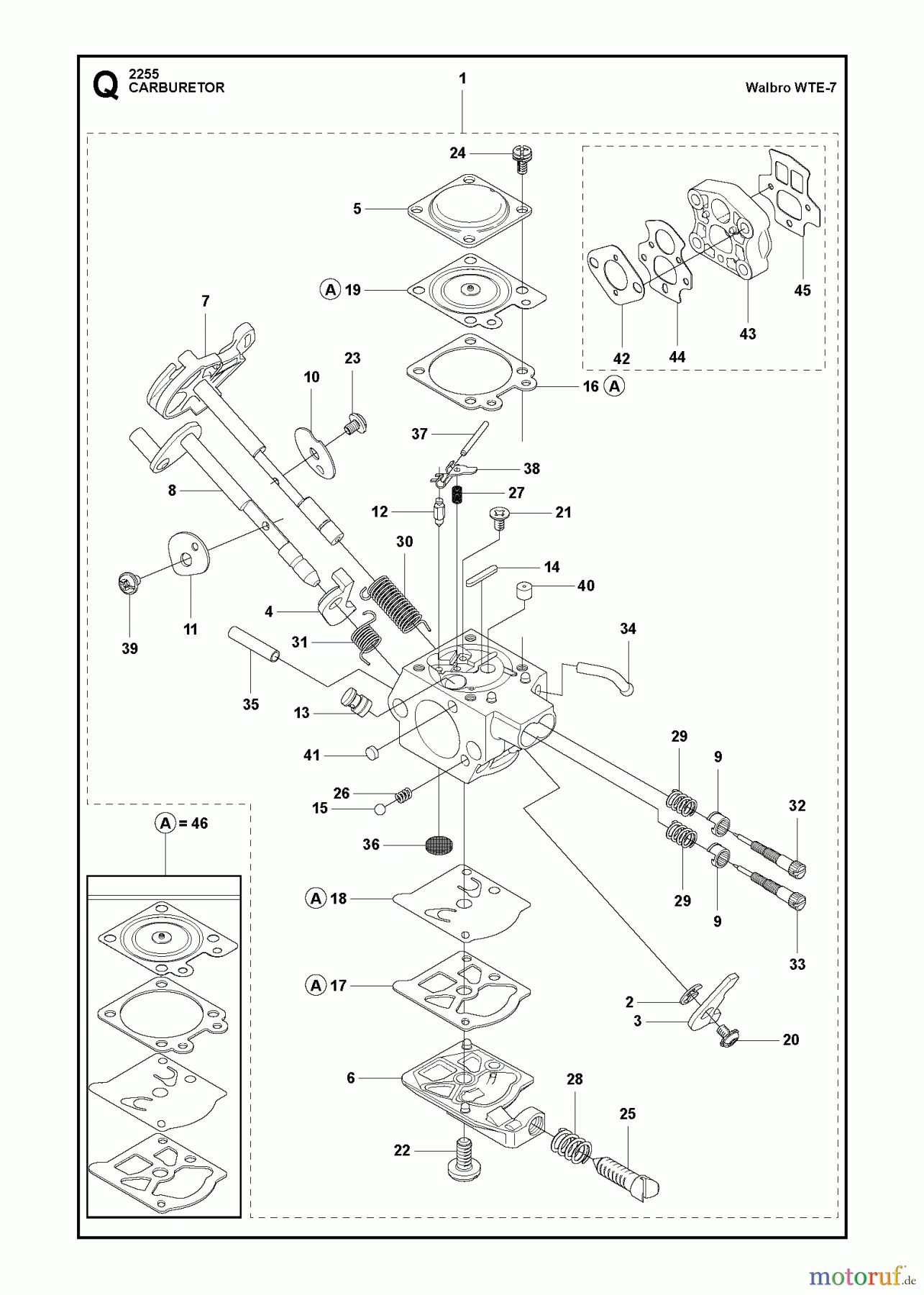 Jonsered Motorsensen, Trimmer FC2255W - Jonsered String/Brush Trimmer (2011-01) CARBURETOR