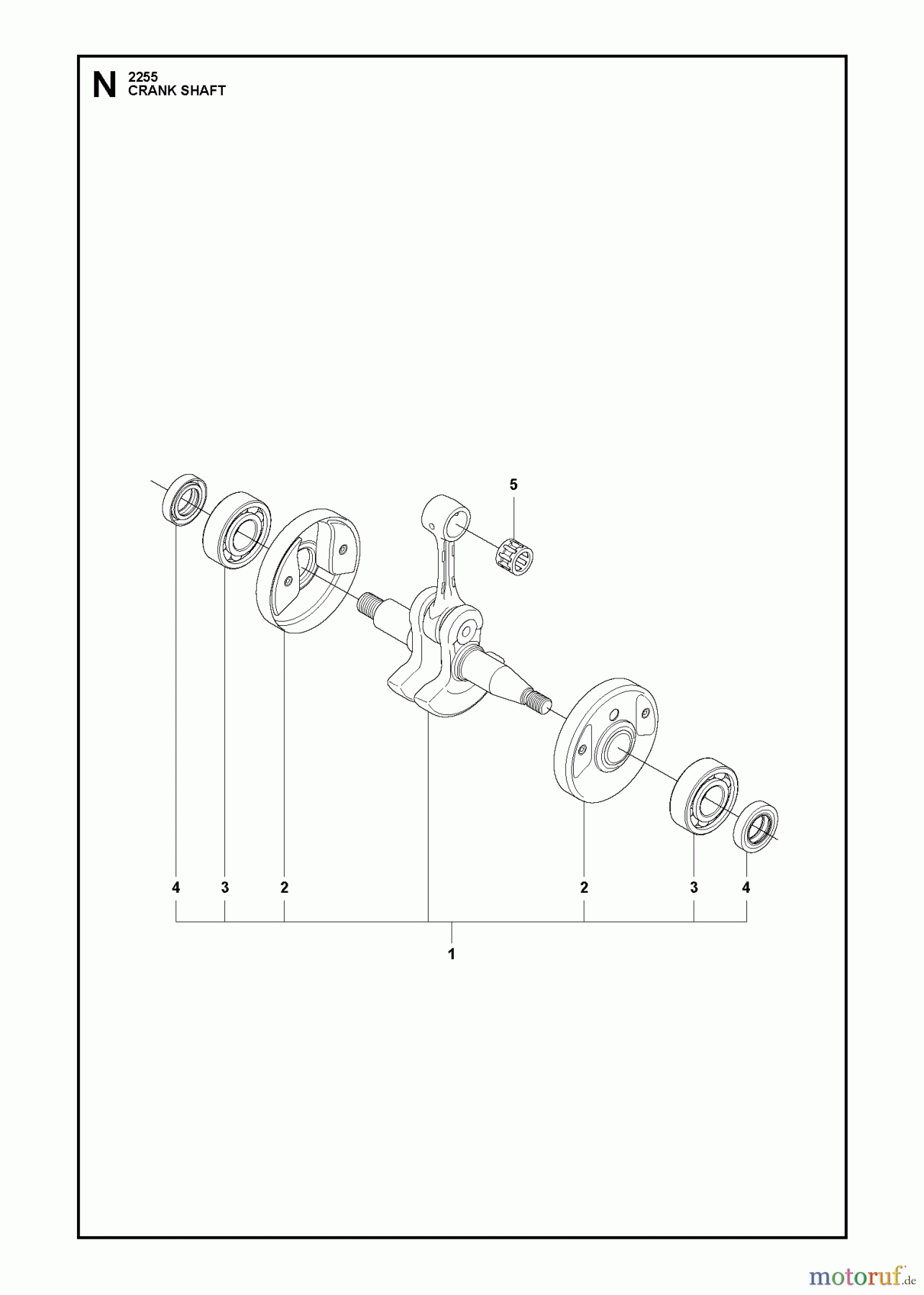 Jonsered Motorsensen, Trimmer FC2255 - Jonsered String/Brush Trimmer (2011-01) CRANKSHAFT
