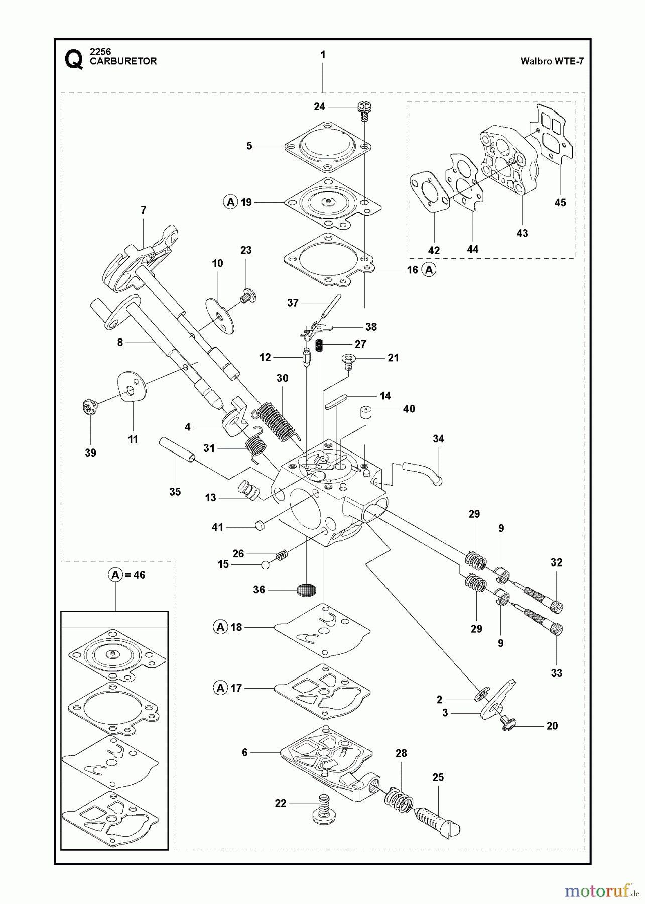 Jonsered Motorsensen, Trimmer FC2256W - Jonsered String/Brush Trimmer (2011-01) CARBURETOR