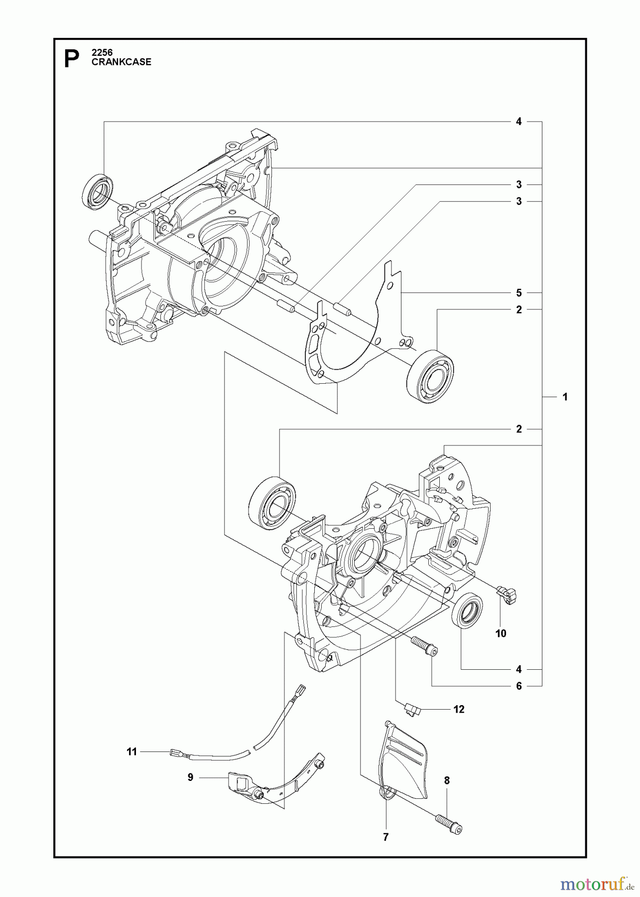 Jonsered Motorsensen, Trimmer FC2256 - Jonsered String/Brush Trimmer (2011-01) CRANKCASE