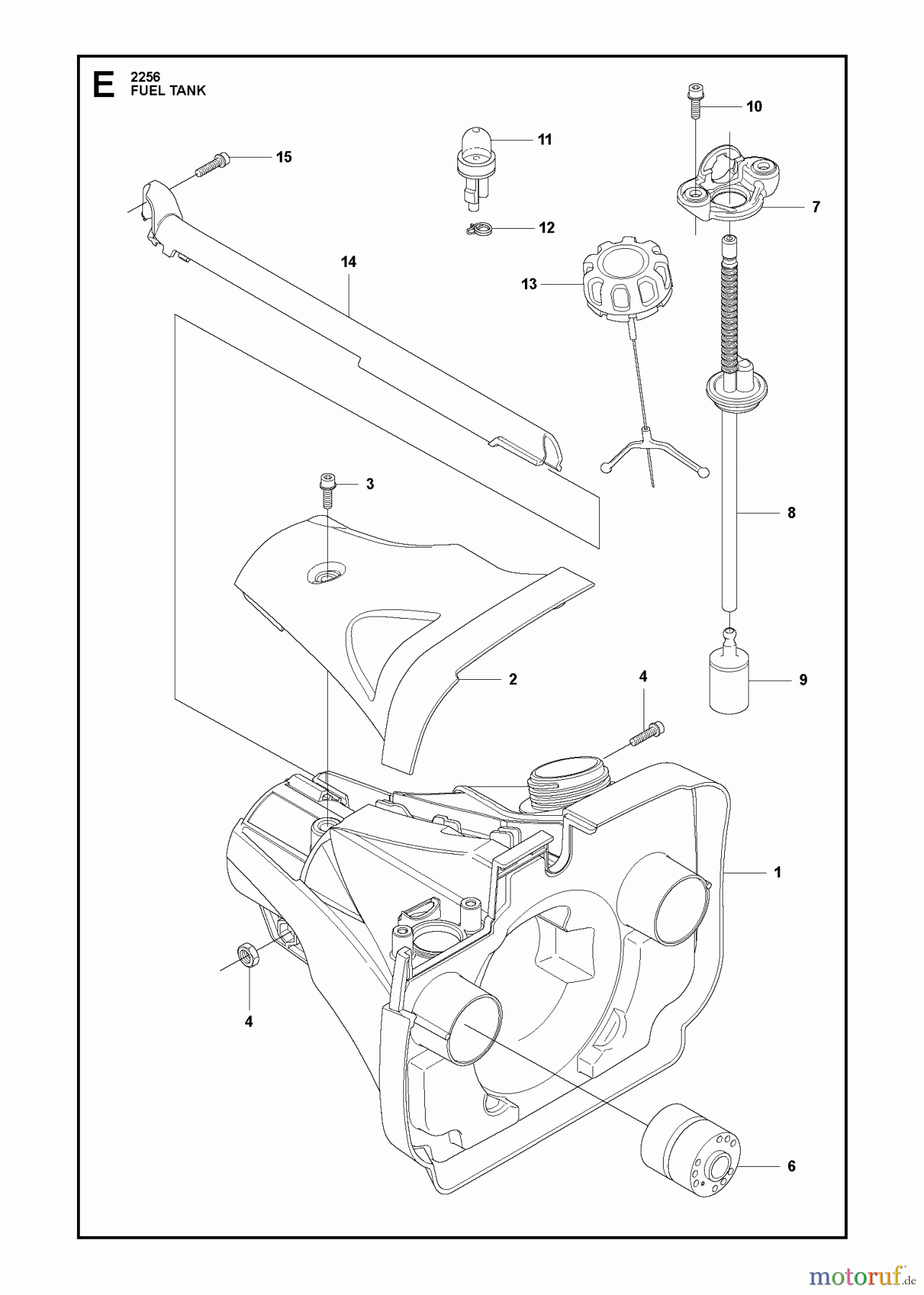 Jonsered Motorsensen, Trimmer FC2256 - Jonsered String/Brush Trimmer (2011-01) FUEL TANK