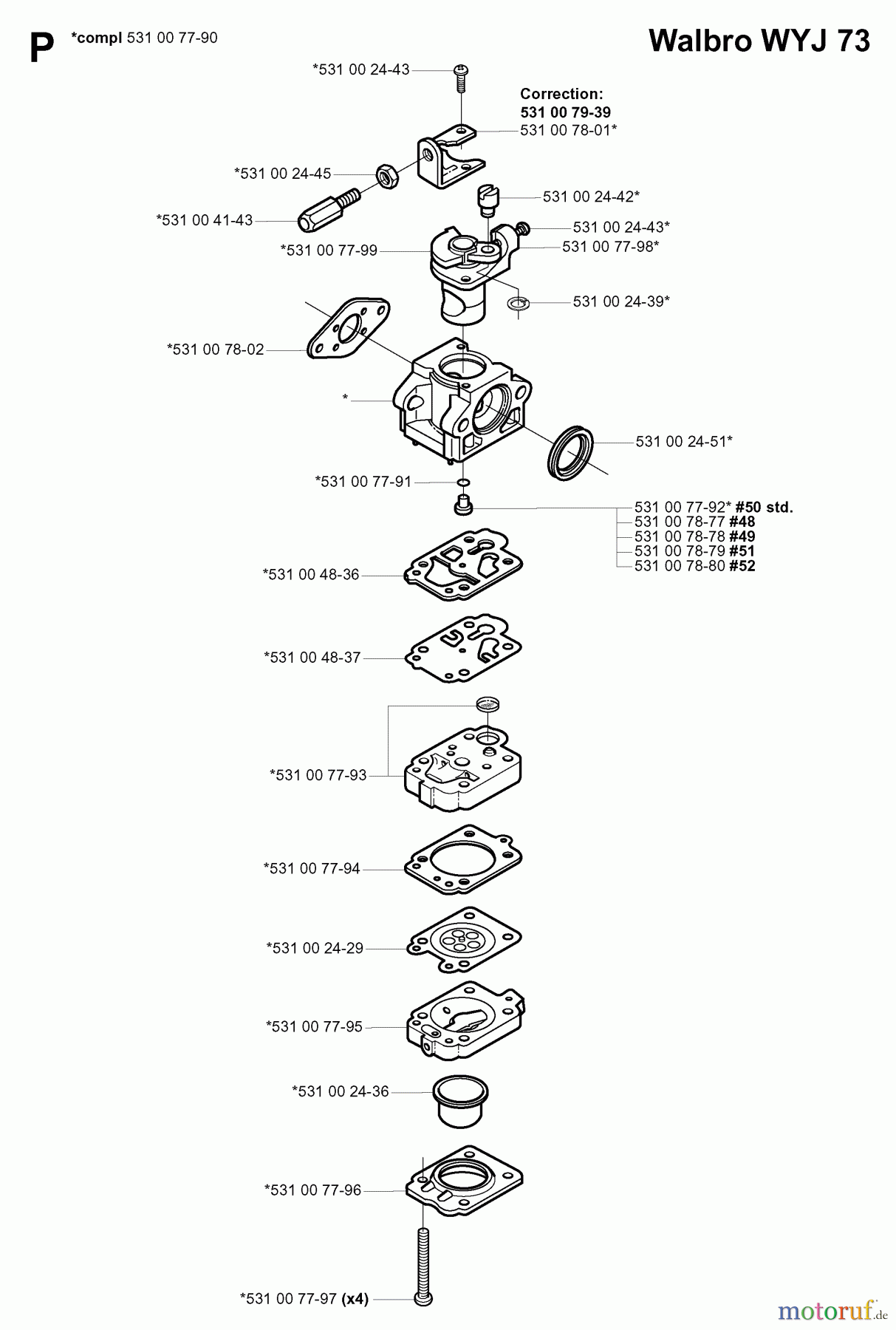Jonsered Motorsensen, Trimmer BP2052 - Jonsered String/Brush Trimmer (2001-02) CARBURETOR DETAILS