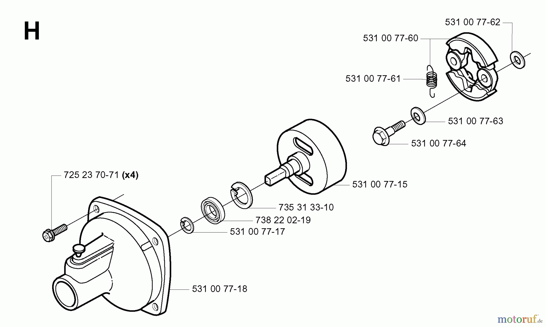 Jonsered Motorsensen, Trimmer BP2052 - Jonsered String/Brush Trimmer (2001-02) CLUTCH