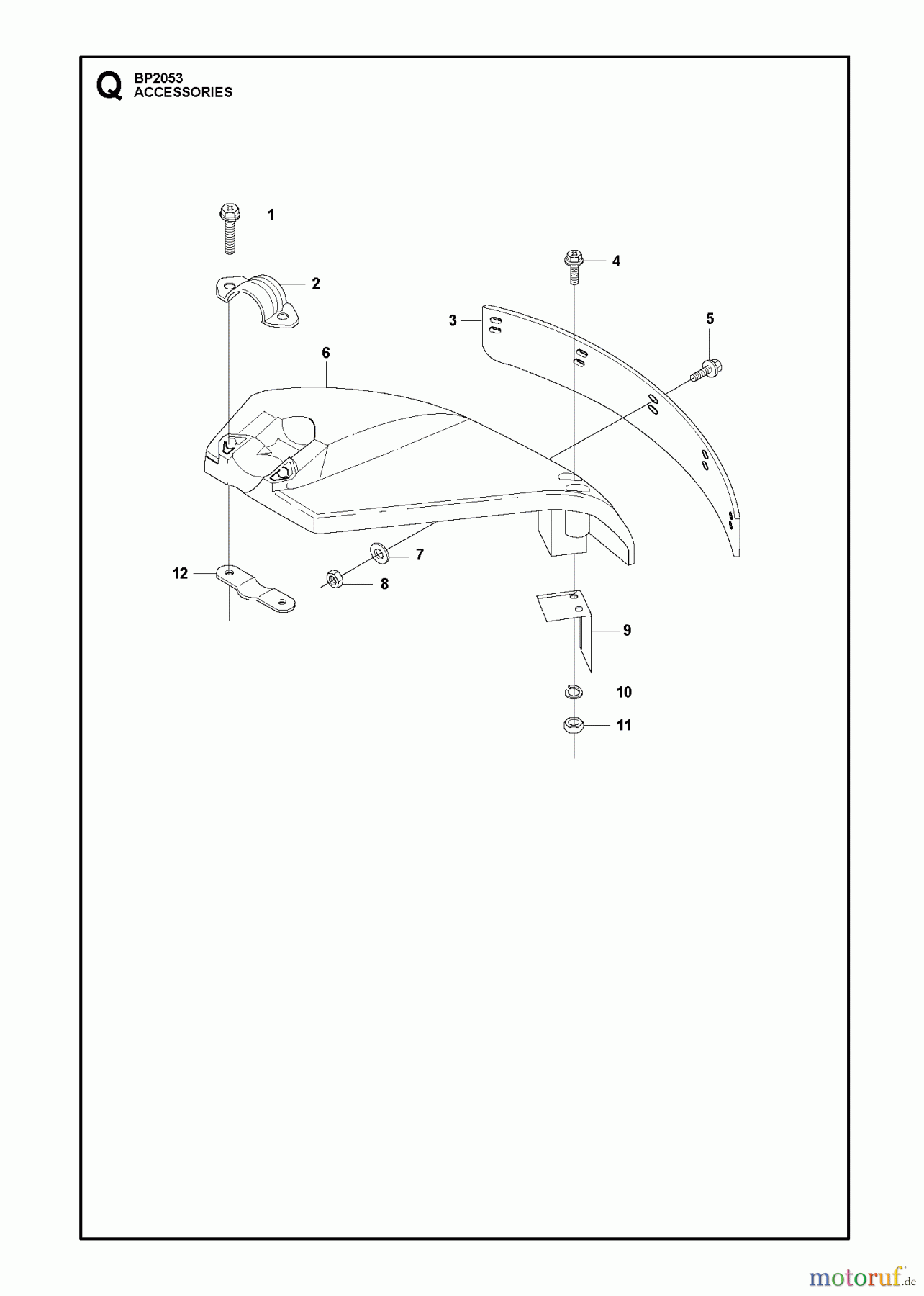 Jonsered Motorsensen, Trimmer BP2053 - Jonsered String/Brush Trimmer (2010-01) ACCESSORIES #1