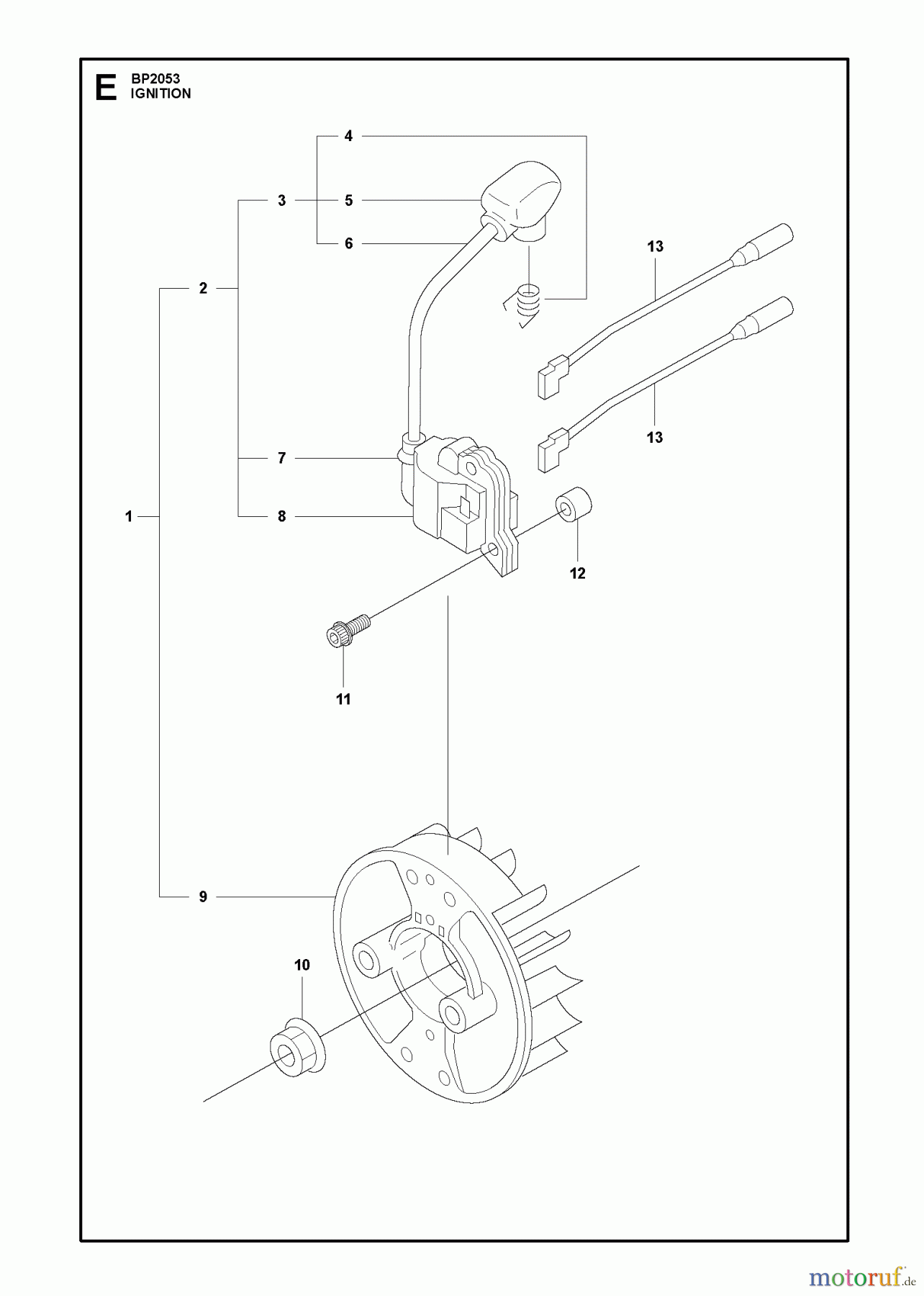 Jonsered Motorsensen, Trimmer BP2053 - Jonsered String/Brush Trimmer (2010-01) IGNITION SYSTEM
