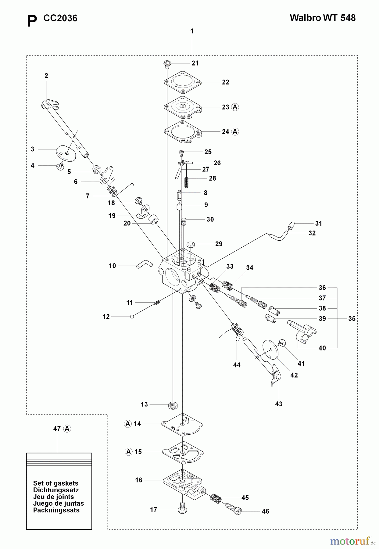 Jonsered Motorsensen, Trimmer CC2036 - Jonsered String/Brush Trimmer (2008-08) CARBURETOR DETAILS