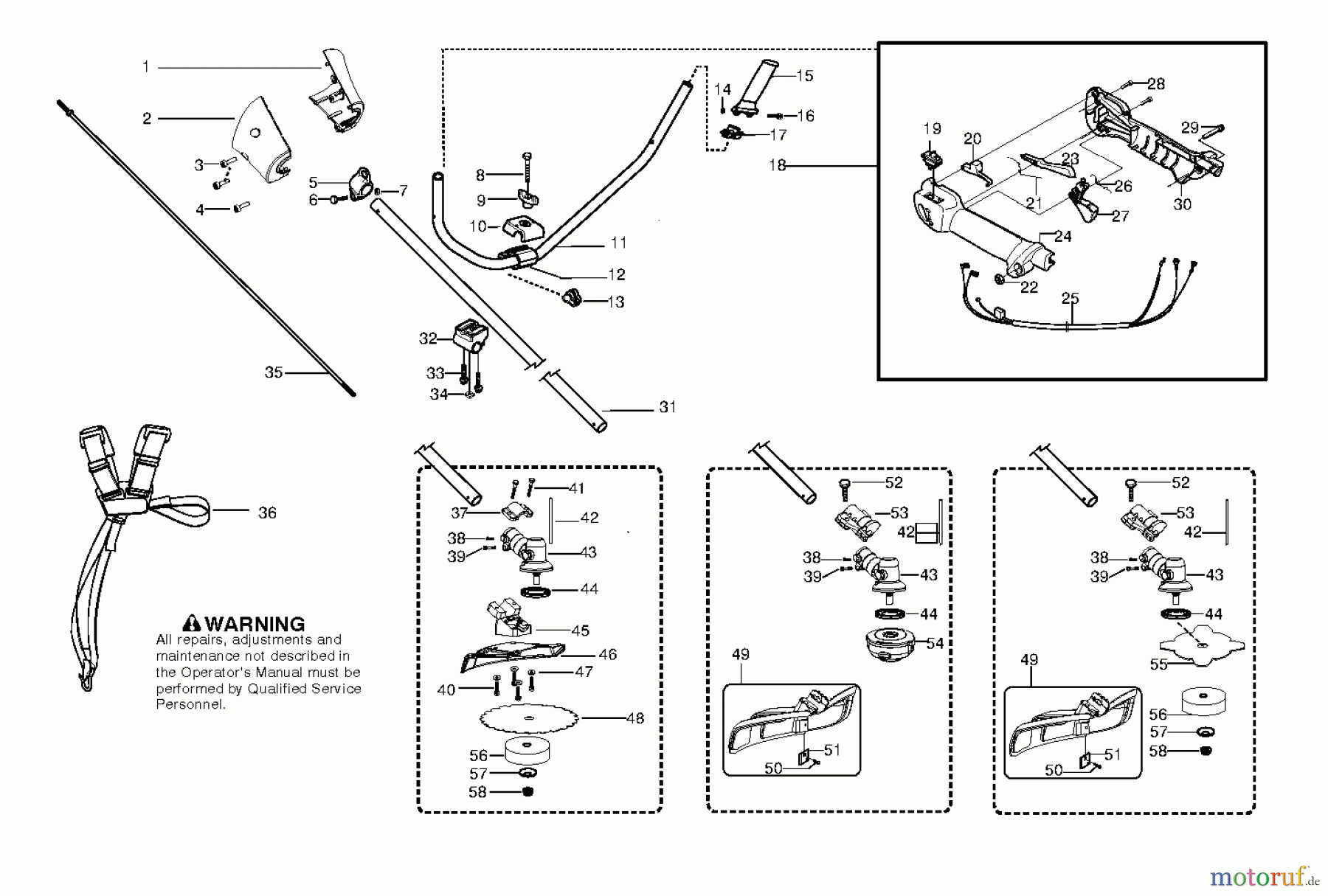 Jonsered Motorsensen, Trimmer CC2126 - Jonsered String/Brush Trimmer (2009-09) (Canada) SHAFT HANDLE