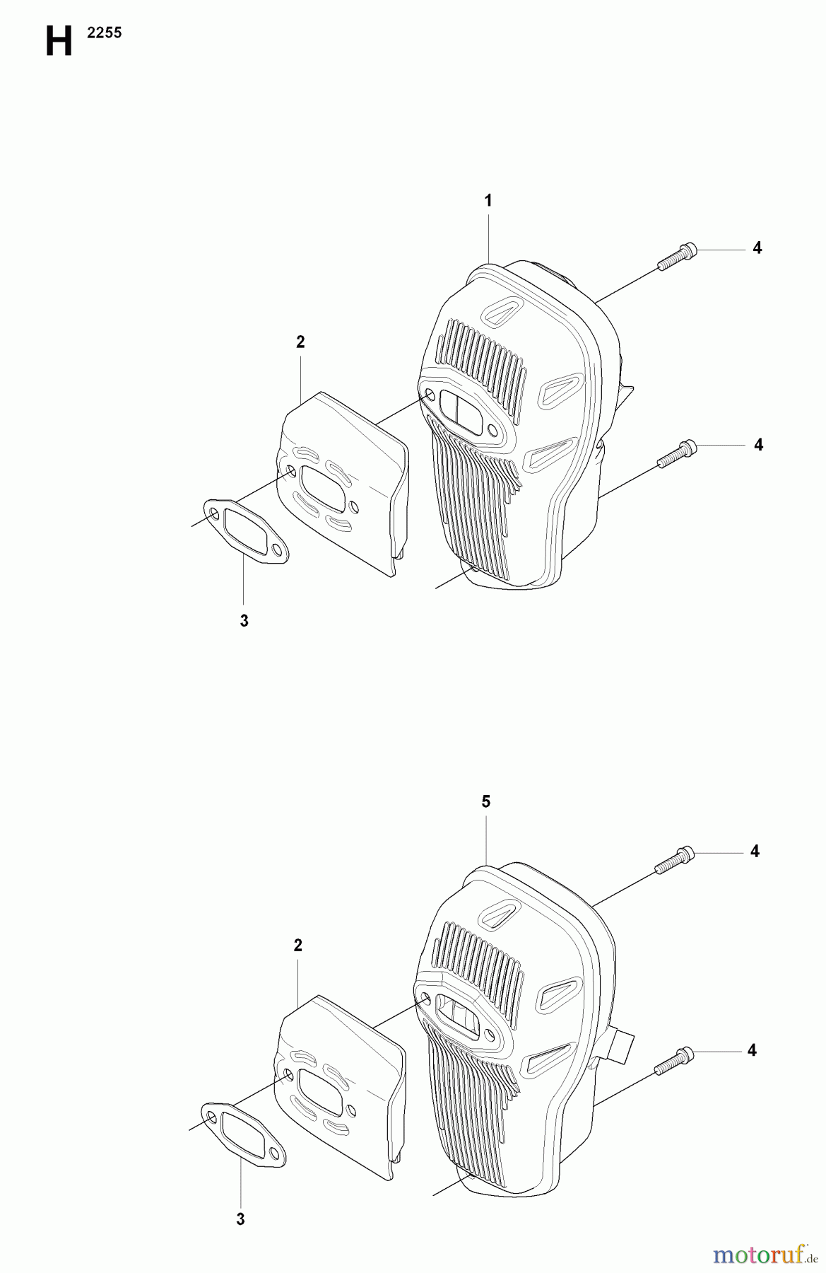 Jonsered Motorsensen, Trimmer FC2255 - Jonsered String/Brush Trimmer (2008-07) MUFFLER