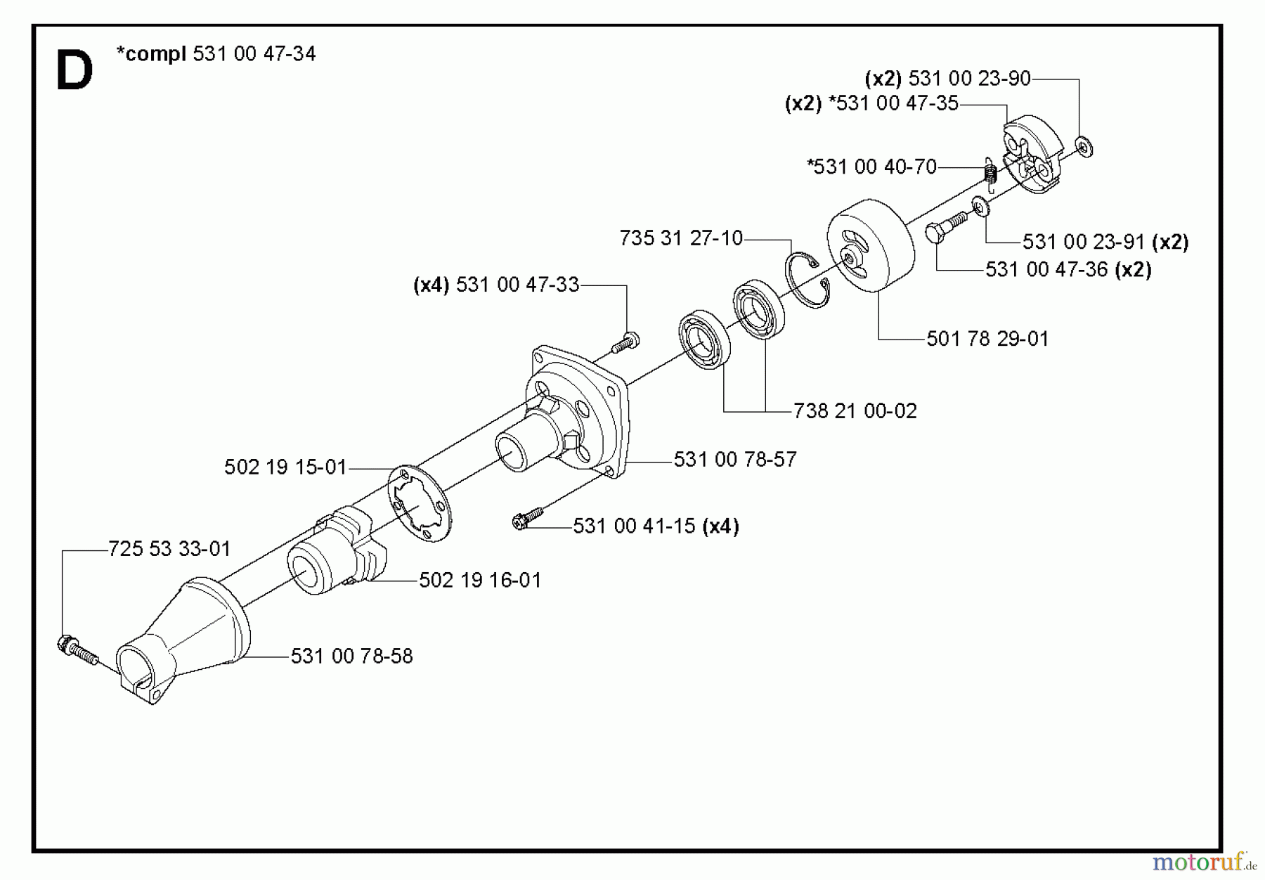 Jonsered Motorsensen, Trimmer GC2032 - Jonsered String/Brush Trimmer (2004-10) CLUTCH