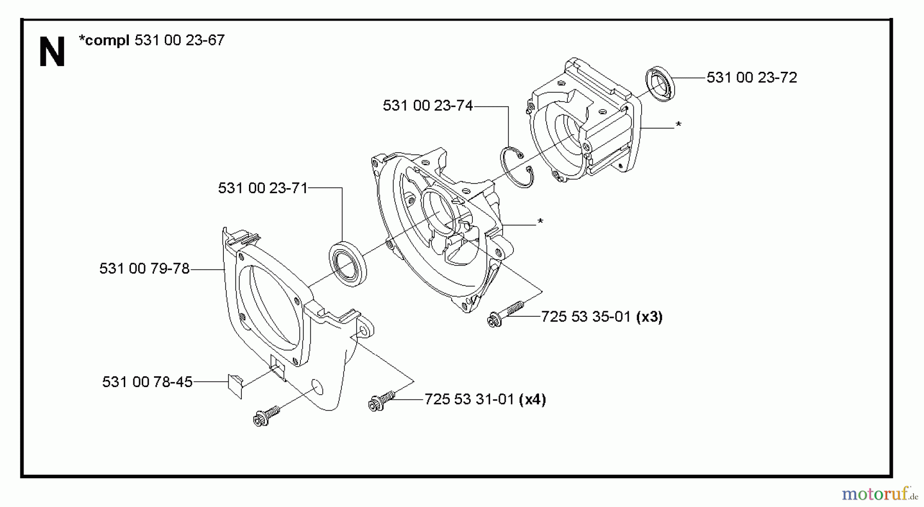 Jonsered Motorsensen, Trimmer GC2032 - Jonsered String/Brush Trimmer (2004-10) CRANKCASE