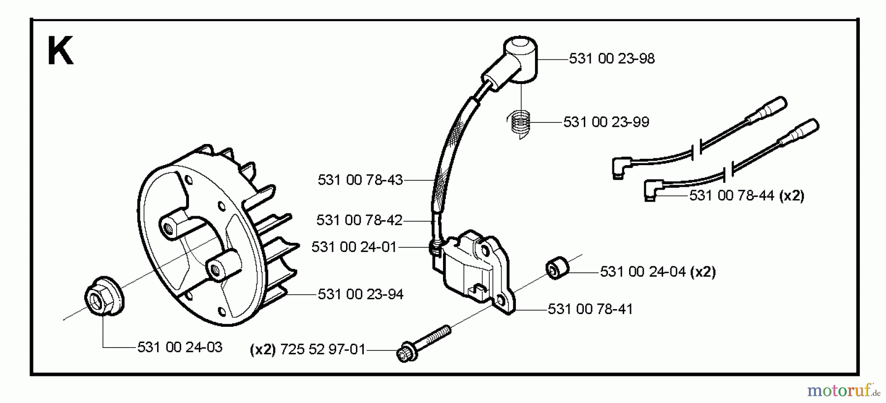 Jonsered Motorsensen, Trimmer GC2032 - Jonsered String/Brush Trimmer (2004-10) IGNITION SYSTEM