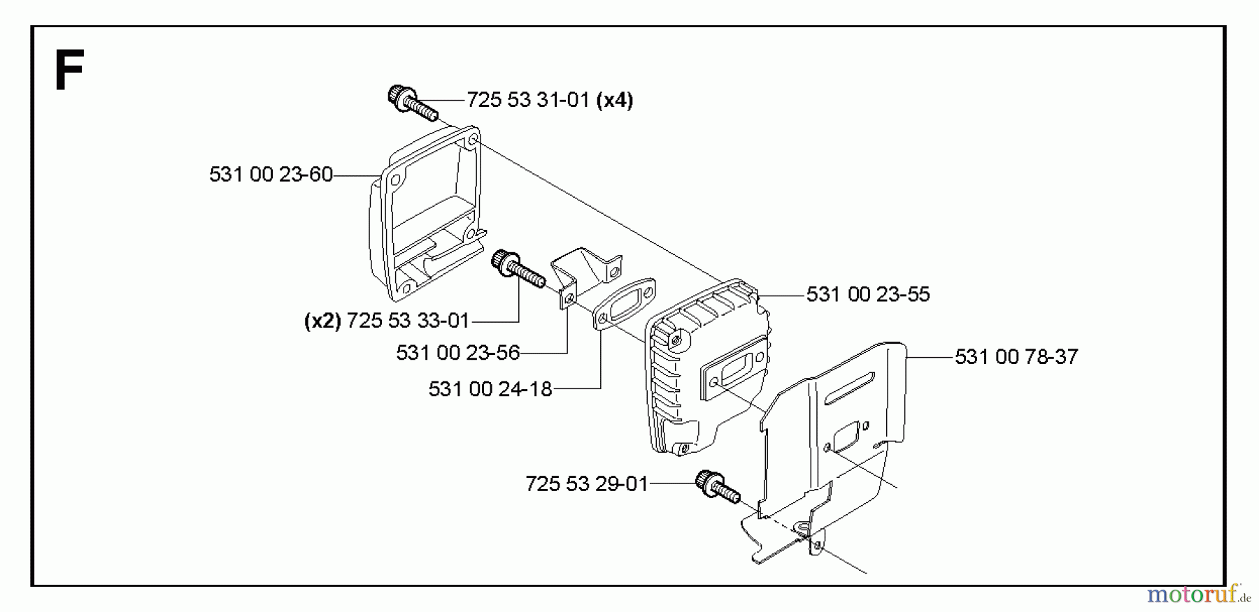 Jonsered Motorsensen, Trimmer GC2032 - Jonsered String/Brush Trimmer (2004-10) MUFFLER
